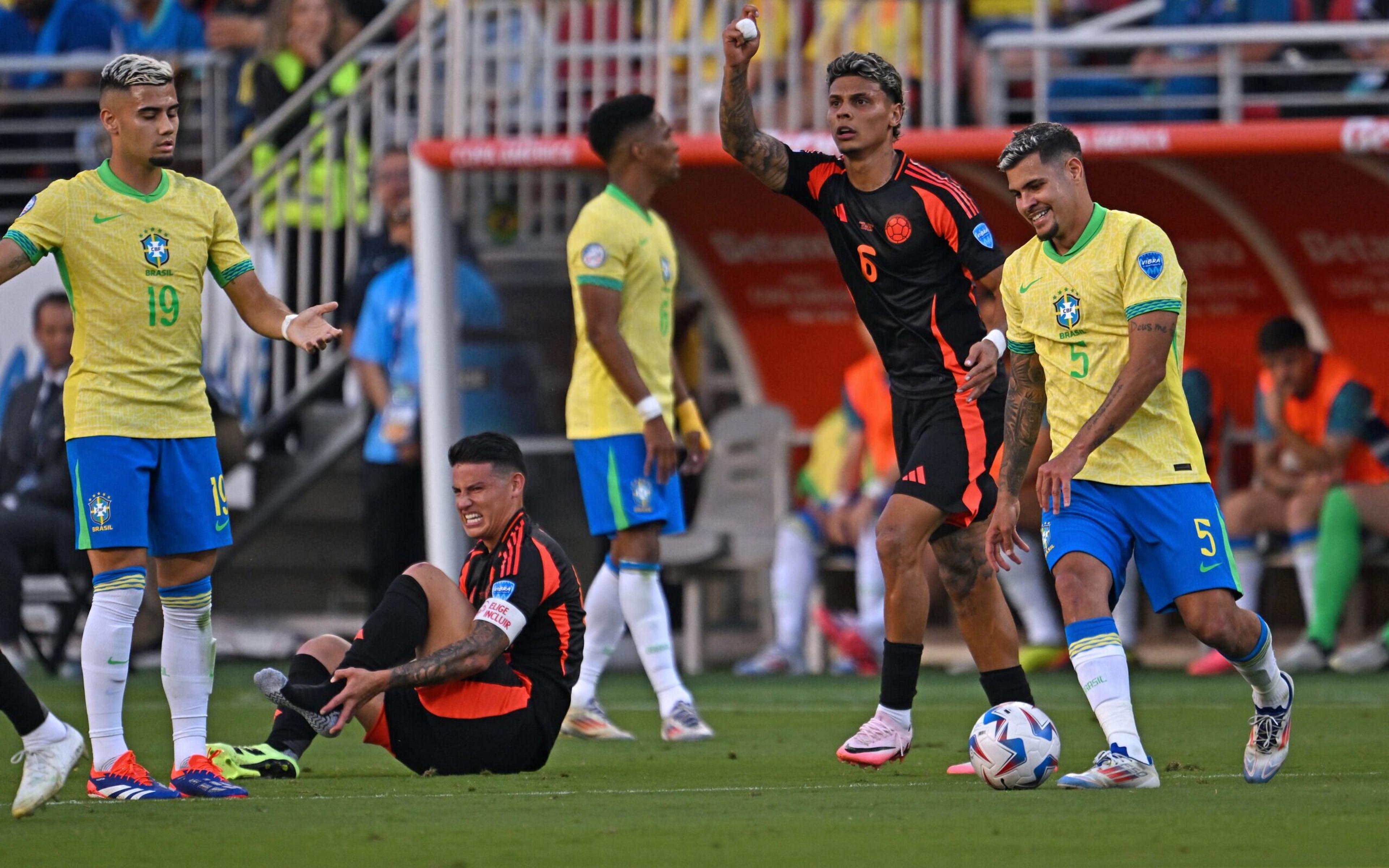 Gols e melhores momentos do empate entre Brasil e Colômbia pela Copa América