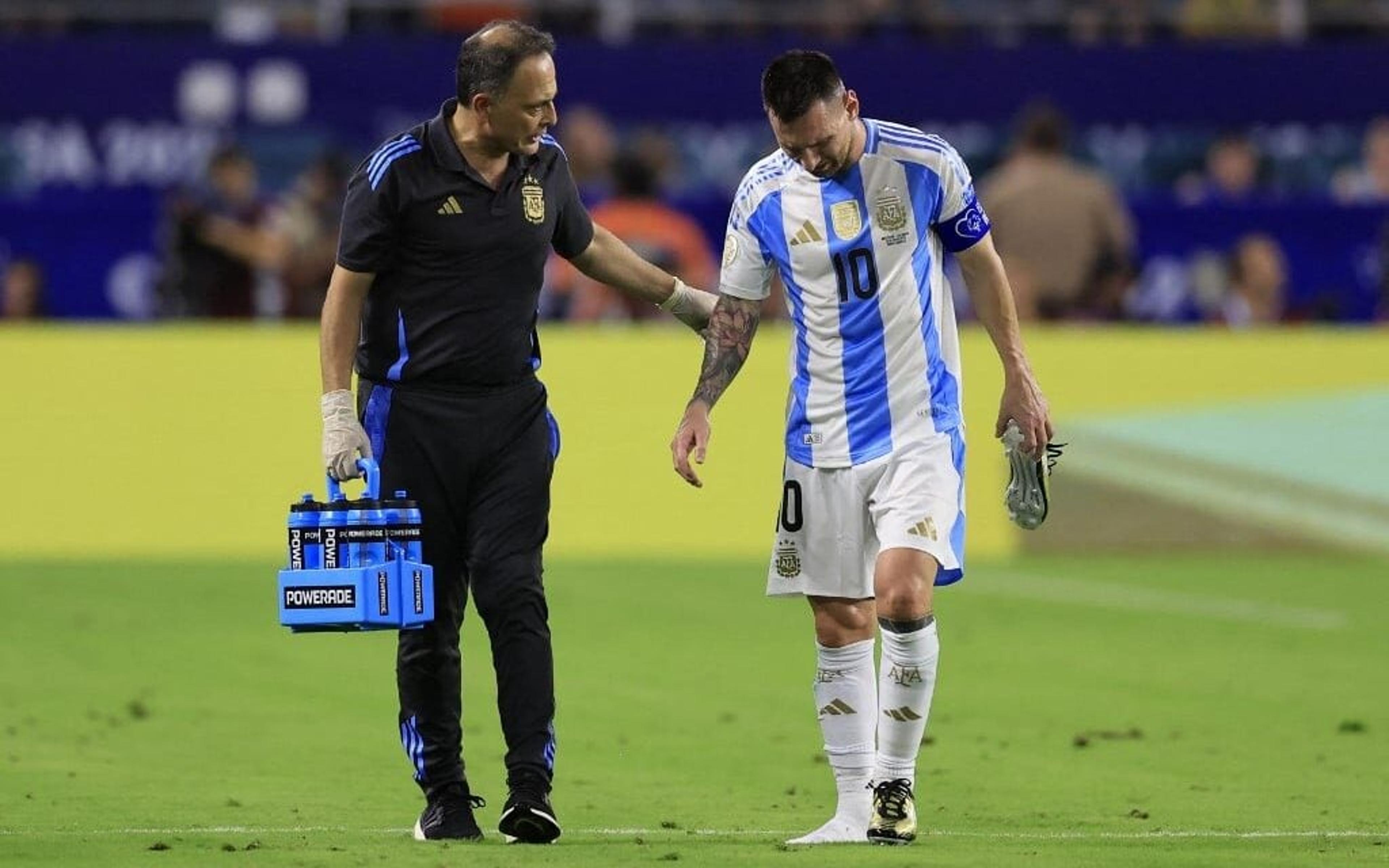 Messi se lesiona, pede substituição da Argentina e chora na final da Copa América