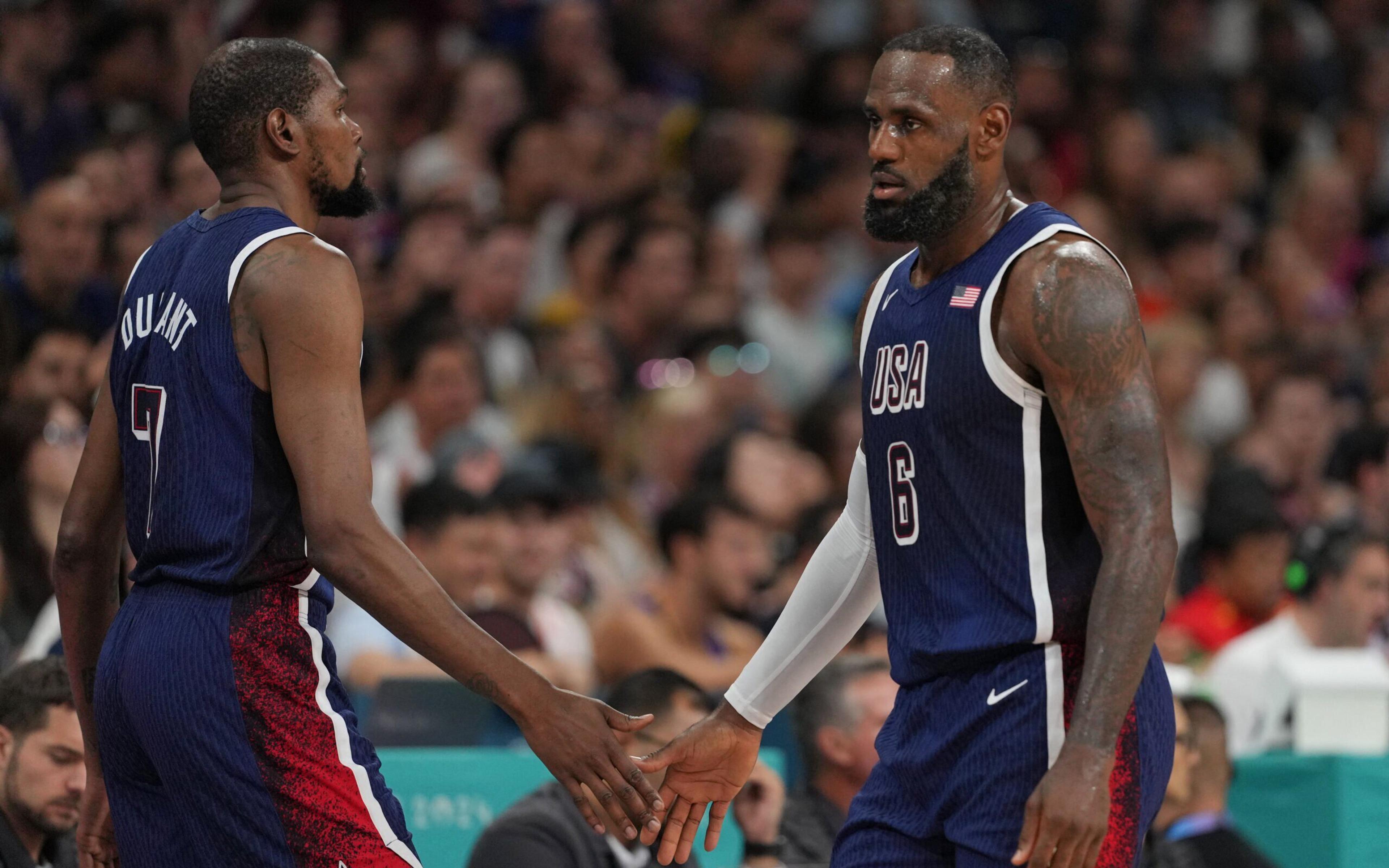 LeBron James e Kevin Durant brilham, e Dream Team dos EUA vence a Sérvia na estreia nas Olimpíadas