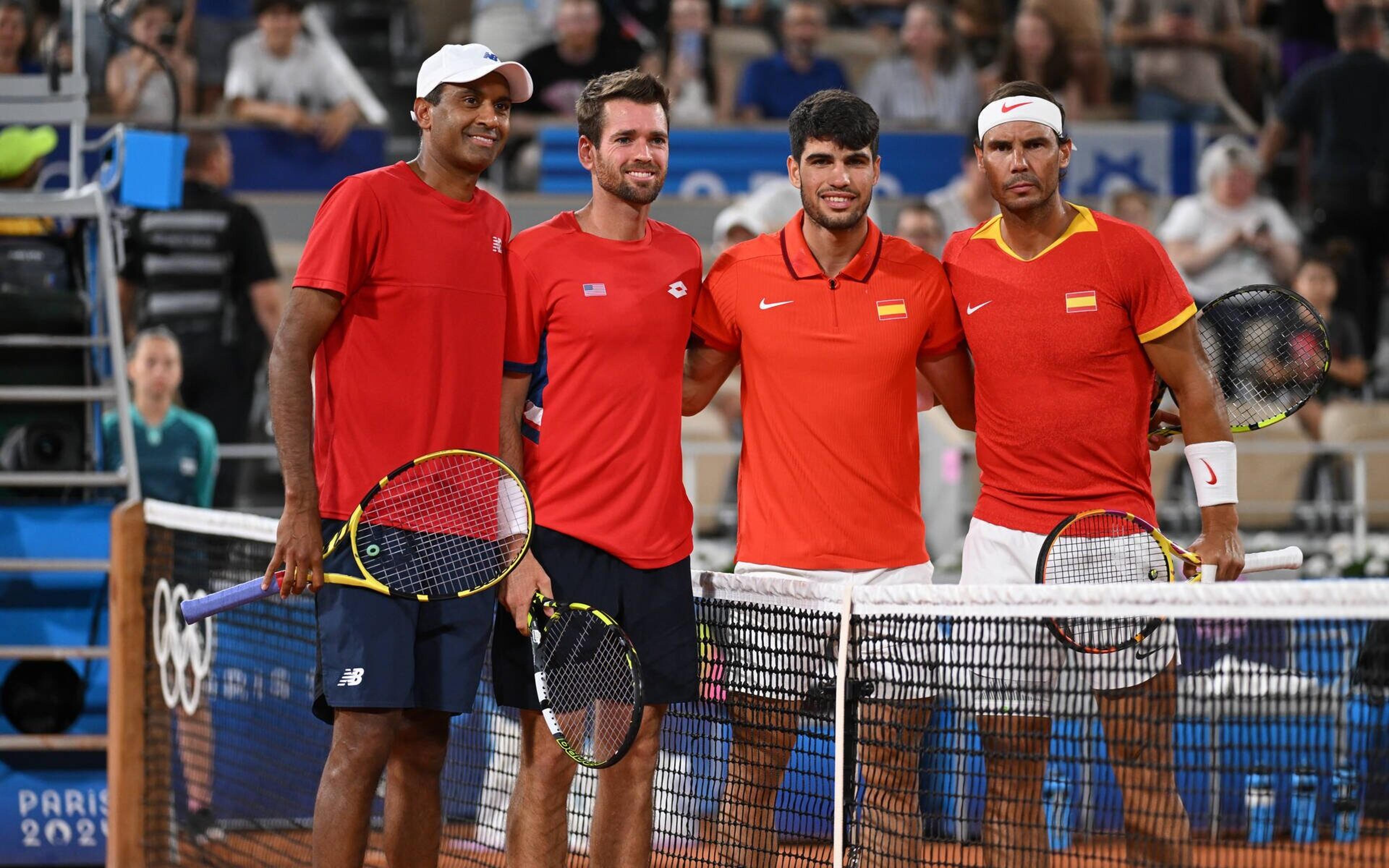 Olimpíadas: americanos acabam com sonho de medalha de Nadal e Alcaraz nas duplas