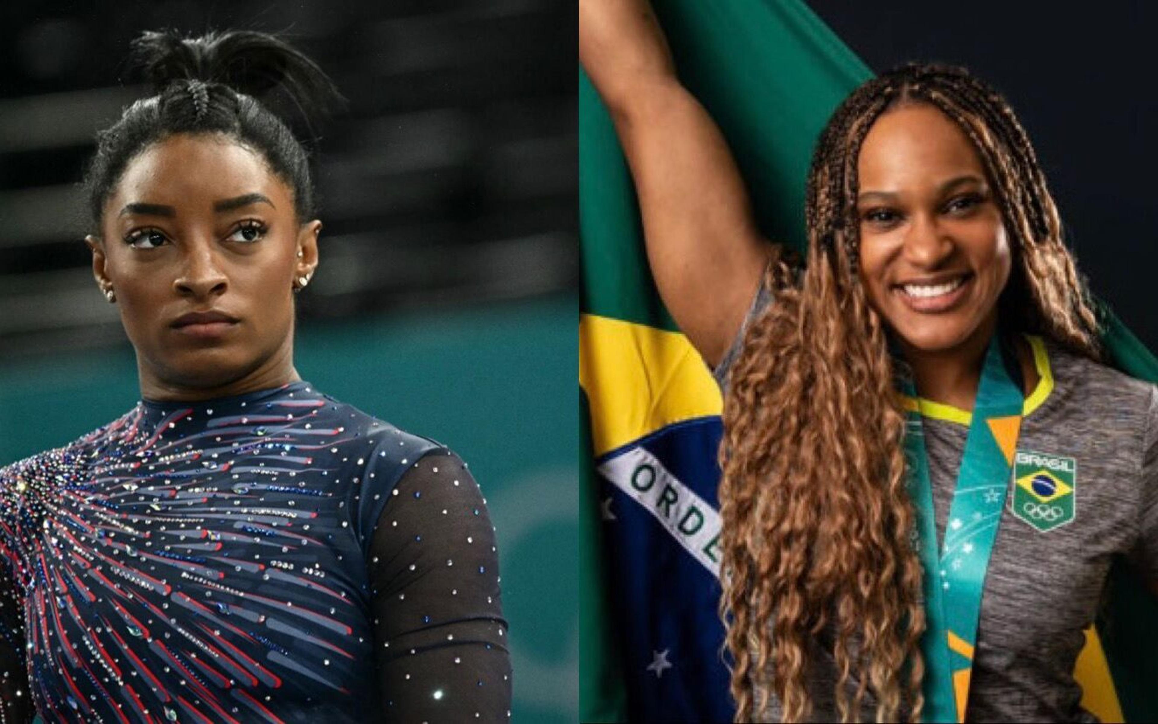 Simone Biles faz salto ‘perfeito’ em treino e acirra rivalidade com Rebeca Andrade nas Olimpíadas