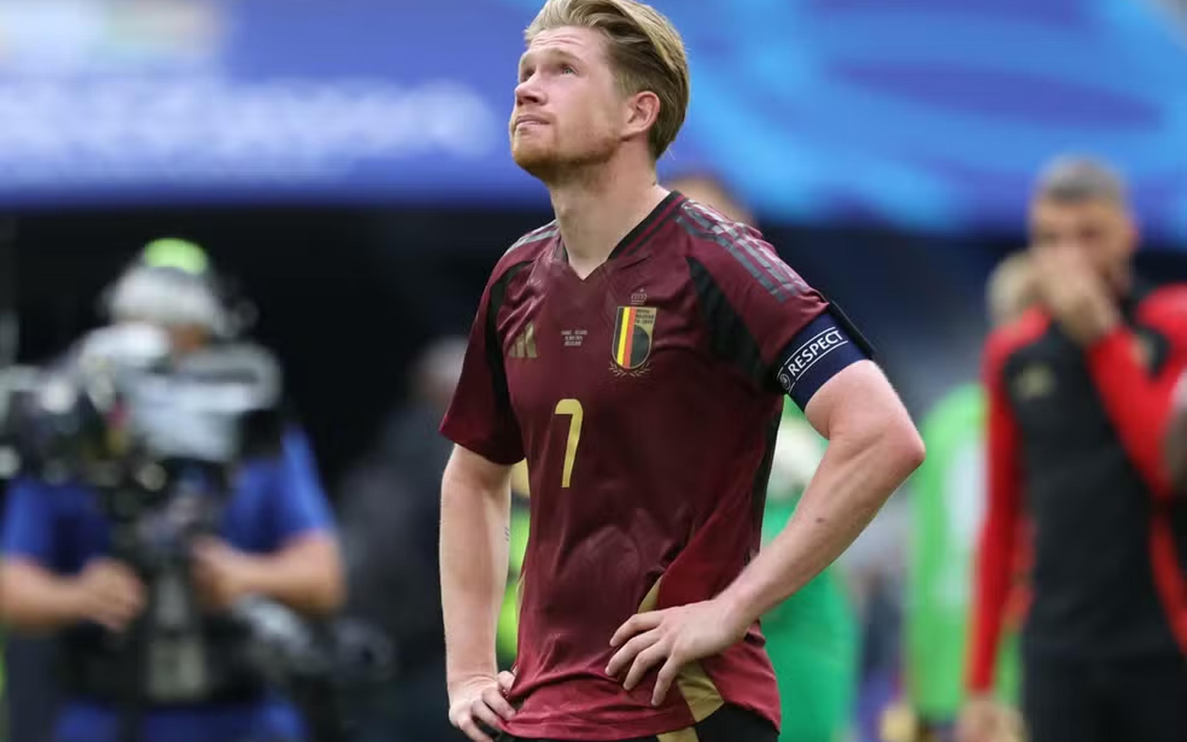 De Bruyne pode se aposentar da Seleção da Bélgica após eliminação na Eurocopa