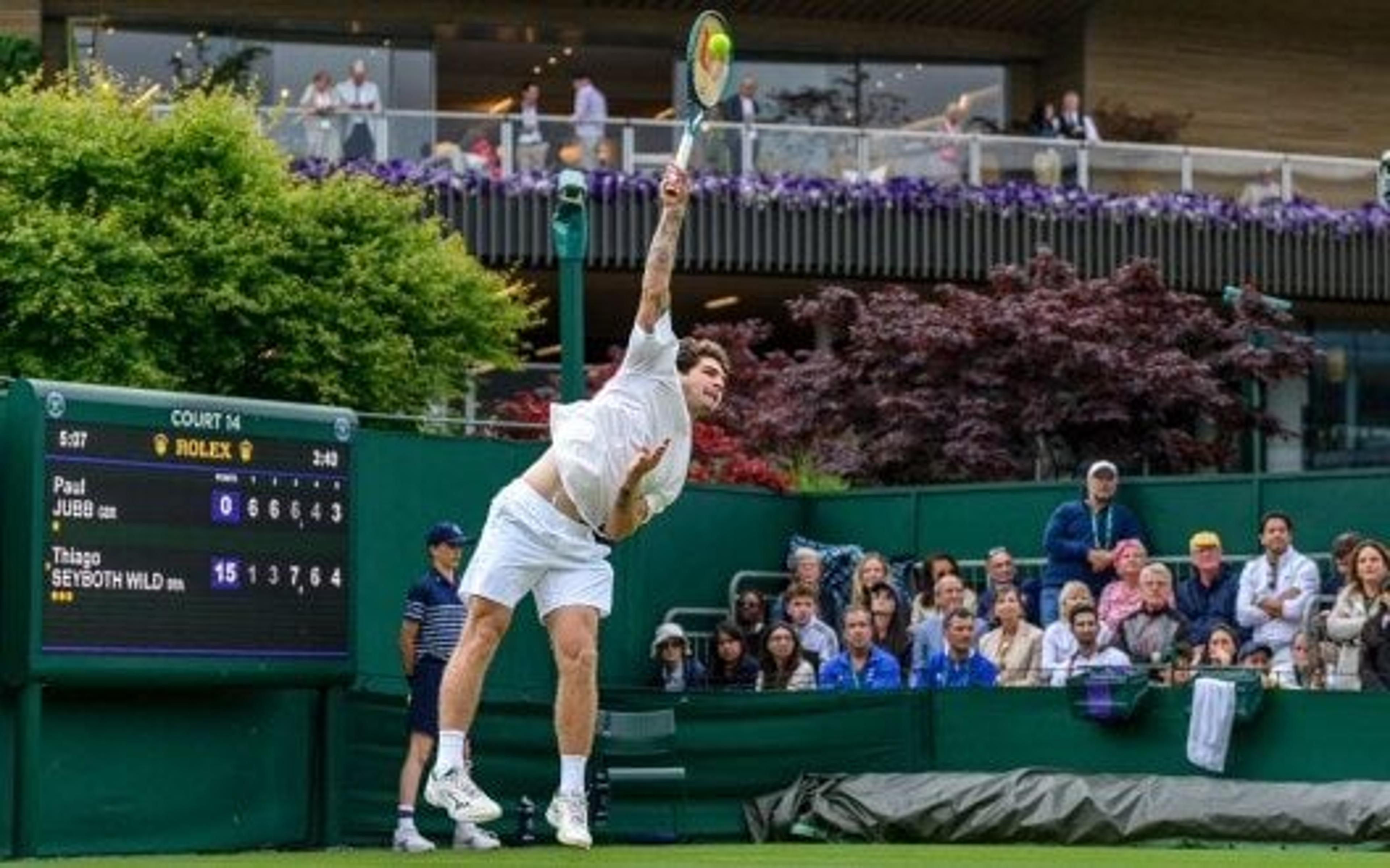 Sem acordo, Thiago Wild disputa Wimbledon sem patrocinador de roupas