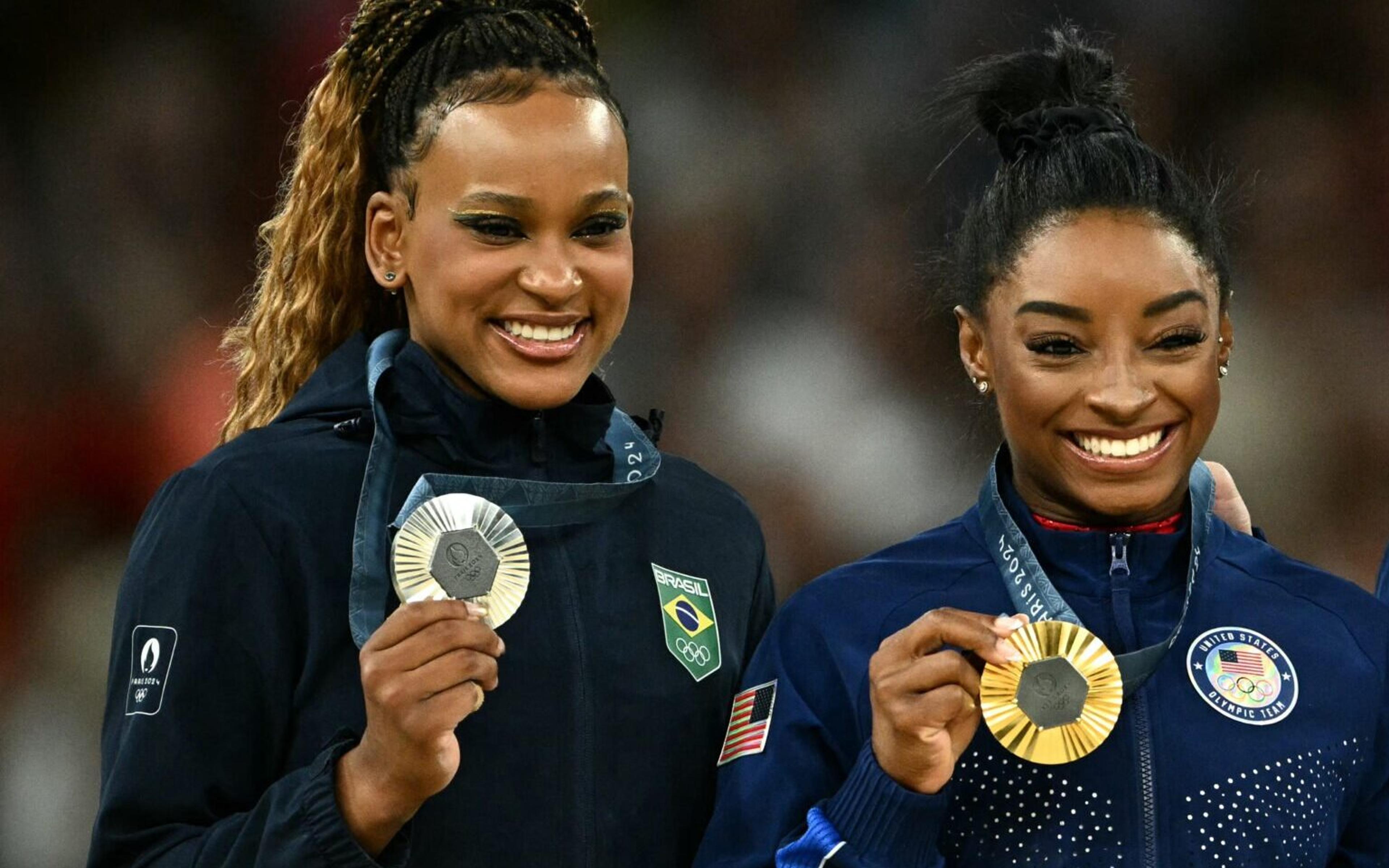 Rebeca Andrade mostra salto que poderia ter resultado em ouro contra Simone Biles