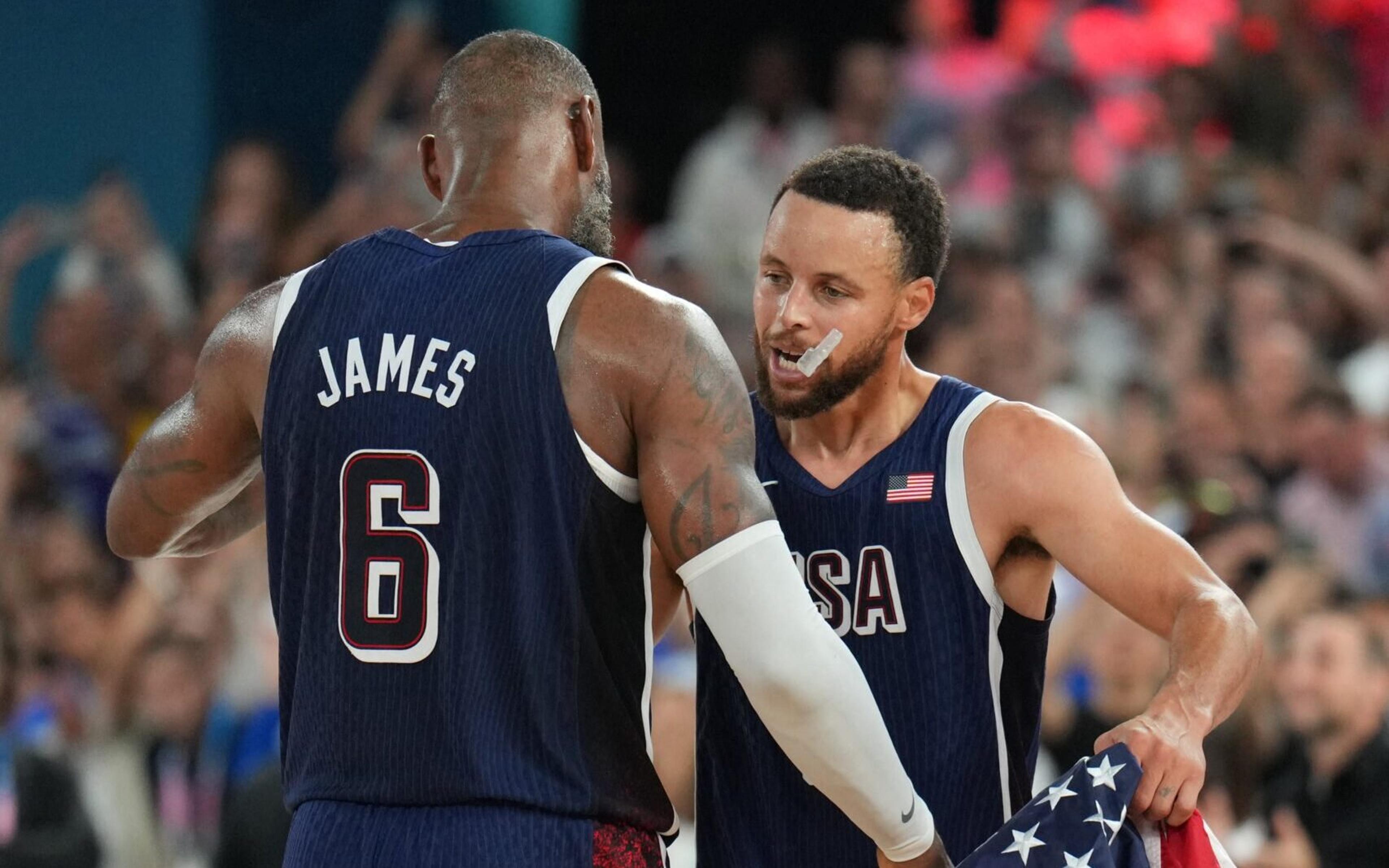 LeBron James e Stephen Curry presenteiam fãs de basquete com parceria nas Olimpíadas