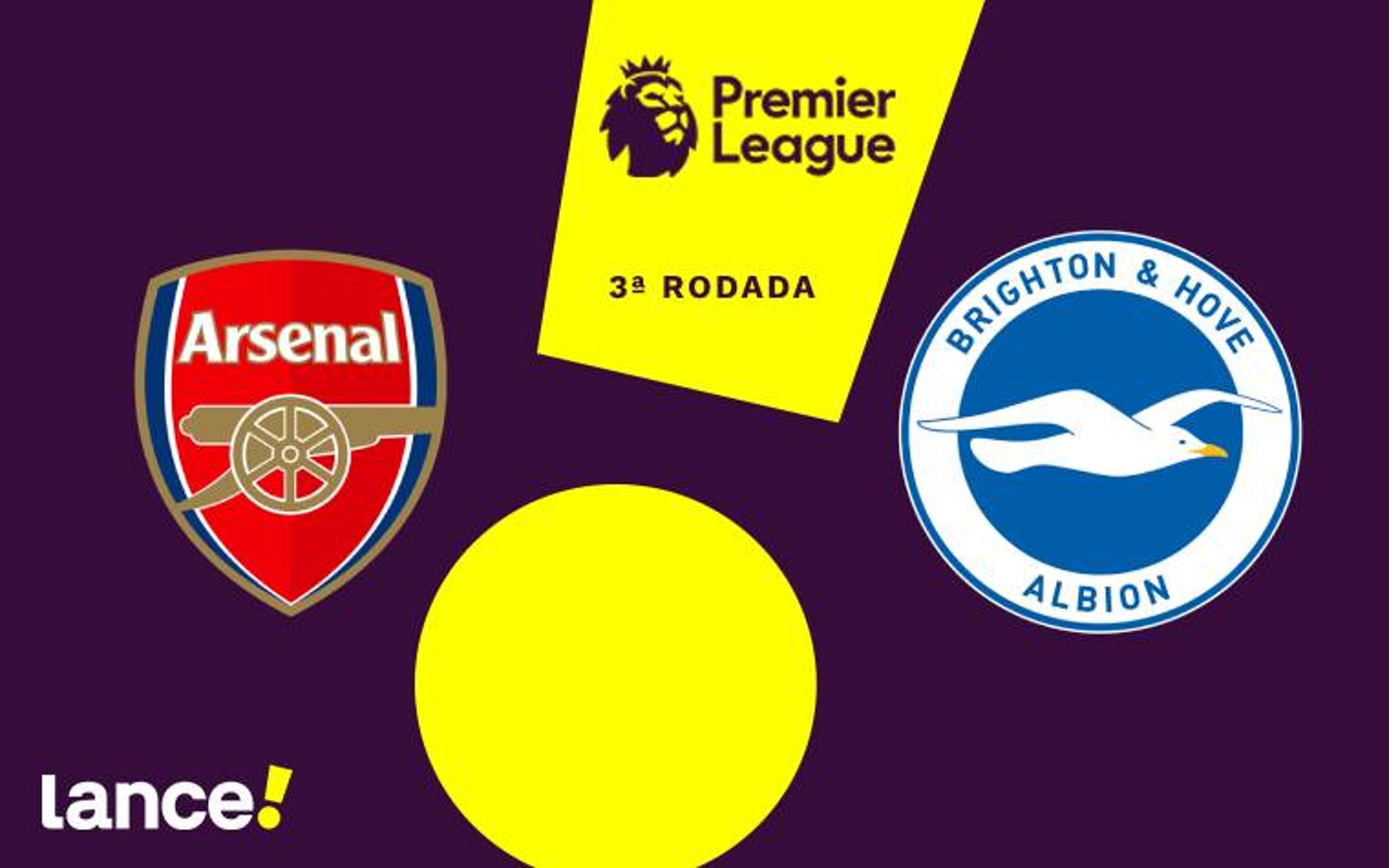 Arsenal x Brighton: onde assistir, horário e escalações do jogo