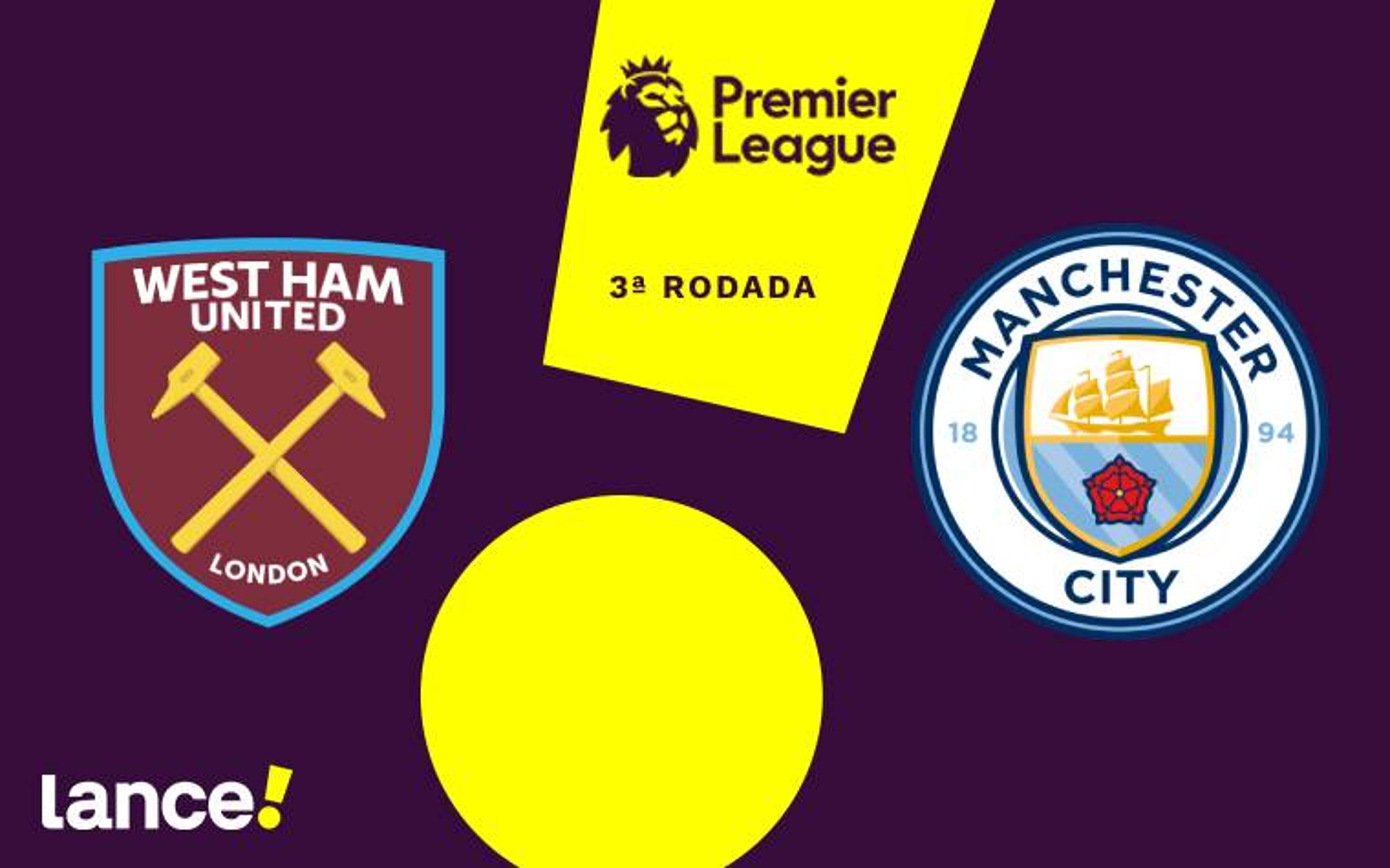 West Ham x Manchester City: onde assistir, horário e escalações do jogo