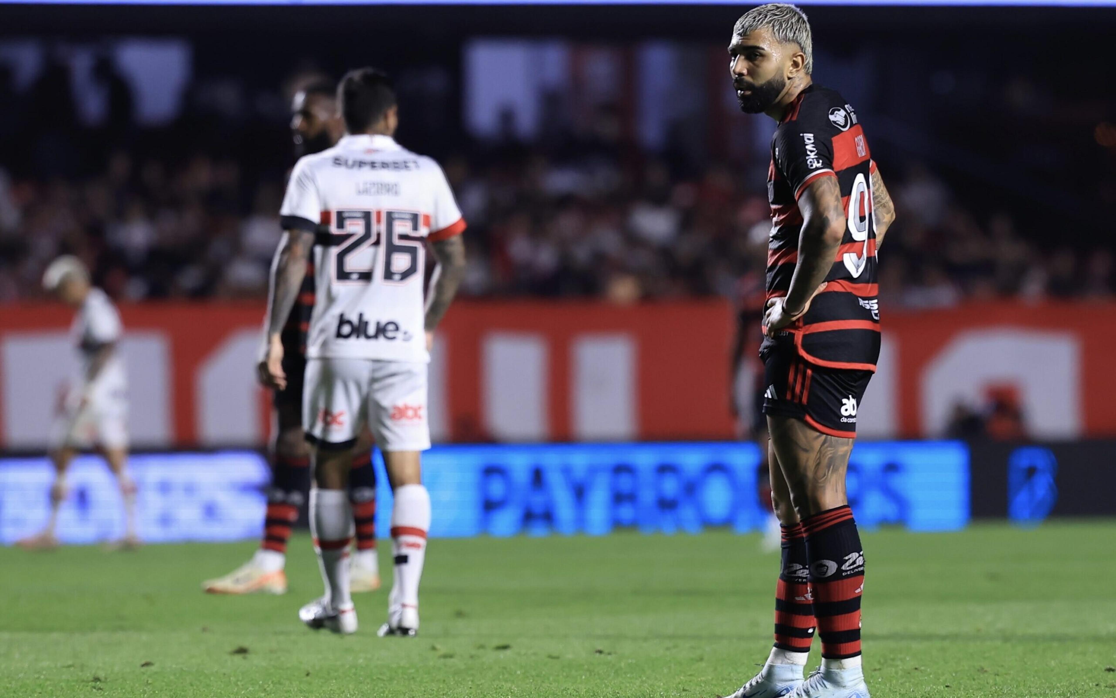 Trapalhada de Gabigol contra o São Paulo viraliza nas redes sociais: ‘Apanhou da bola’