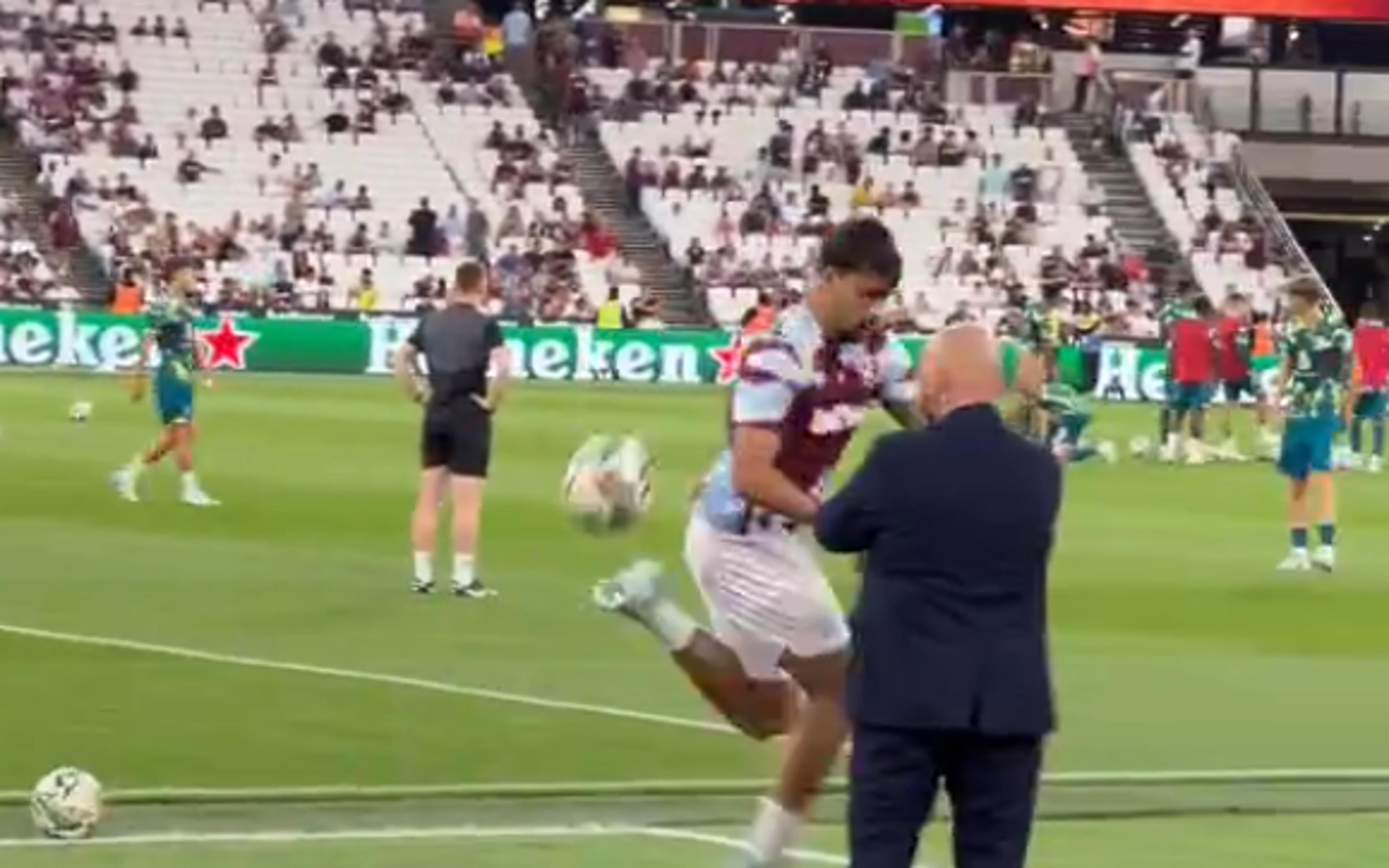 Lucas Paquetá dá ‘lambreta’ em segurança do West Ham e reação viraliza nas redes; assista