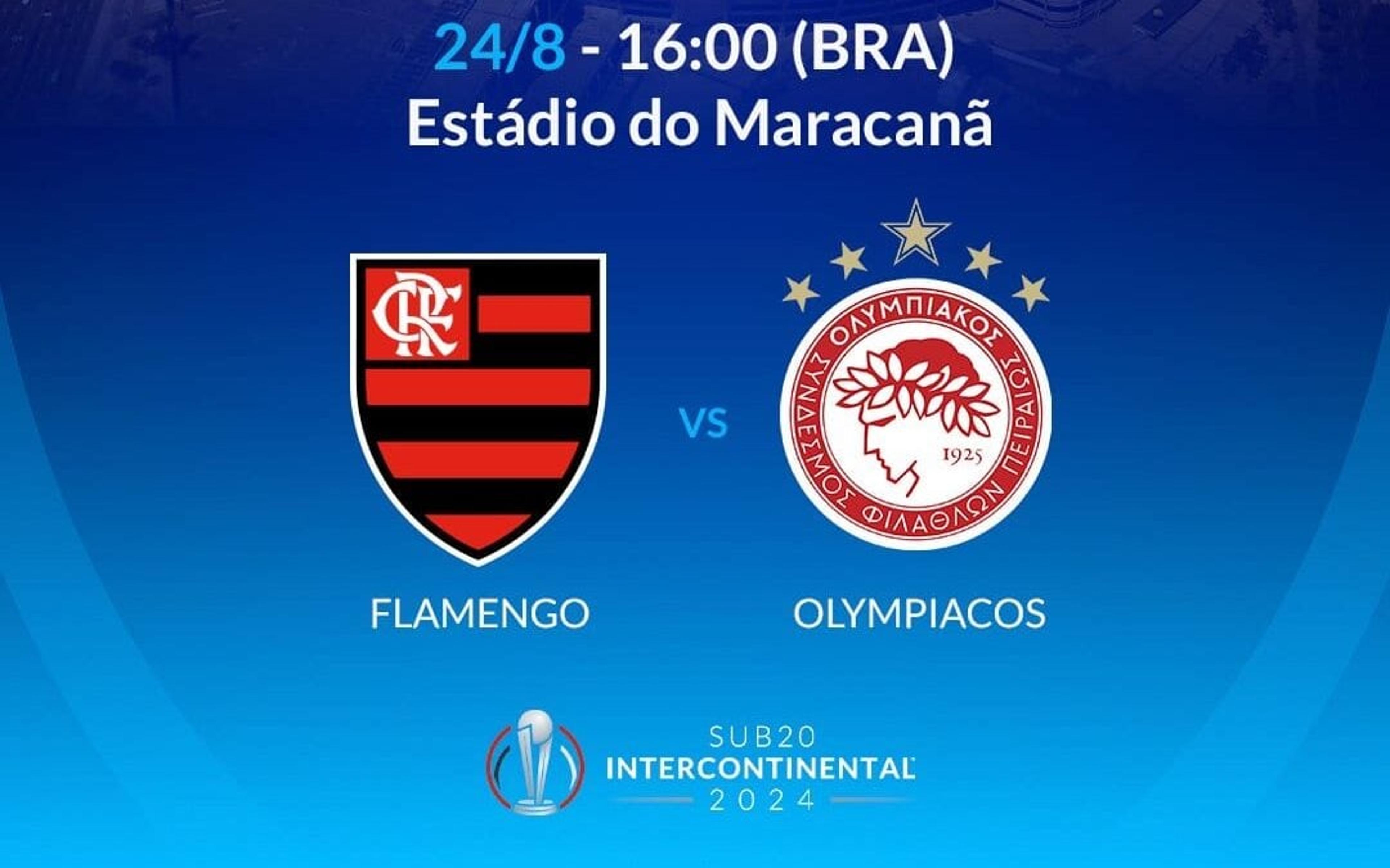 Flamengo x Olympiacos: onde assistir, horário e escalações do Intercontinental Sub-20