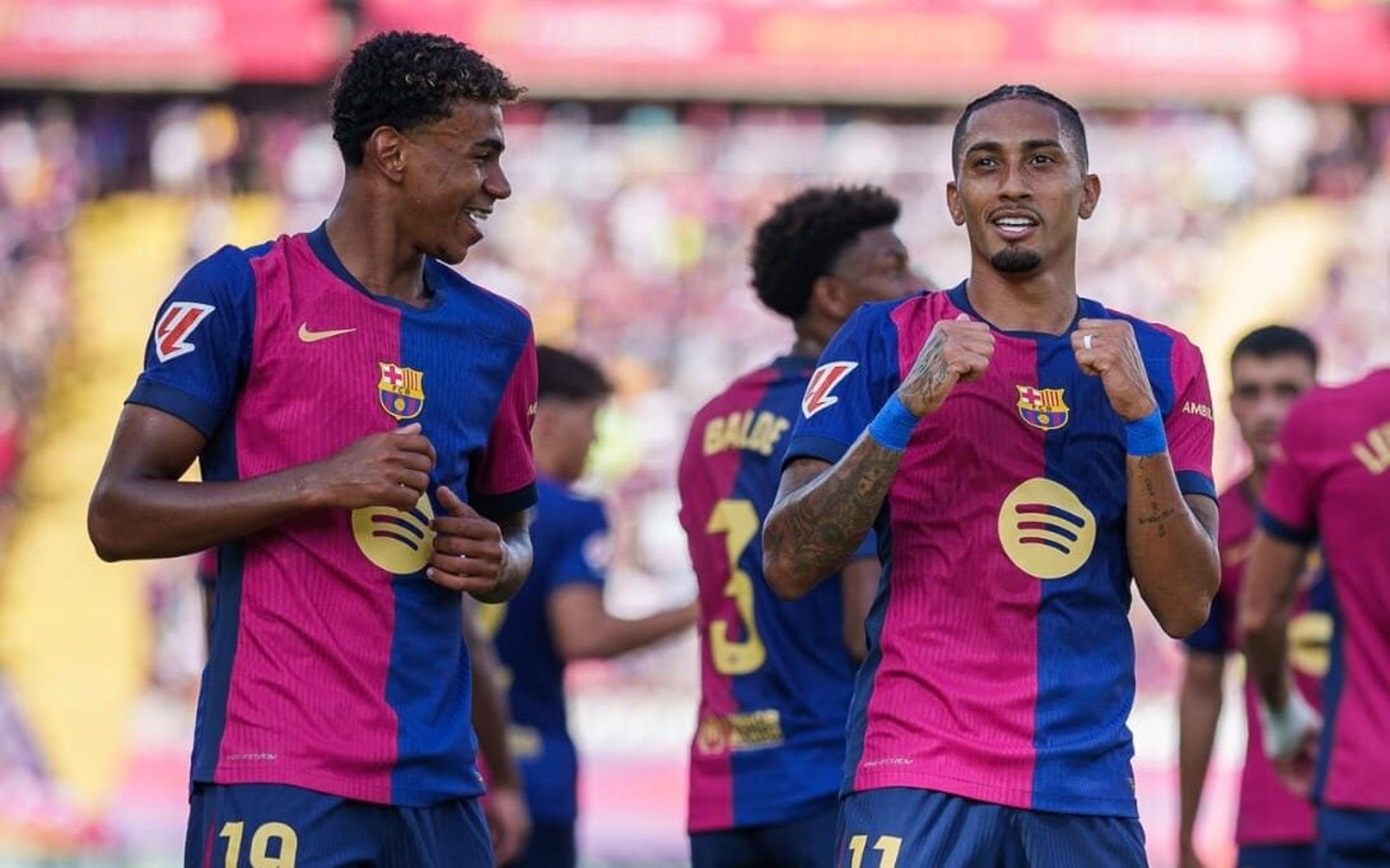 Com hat-trick de brasileiro, Barcelona atropela o Real Valladolid e dispara na ponta de La Liga