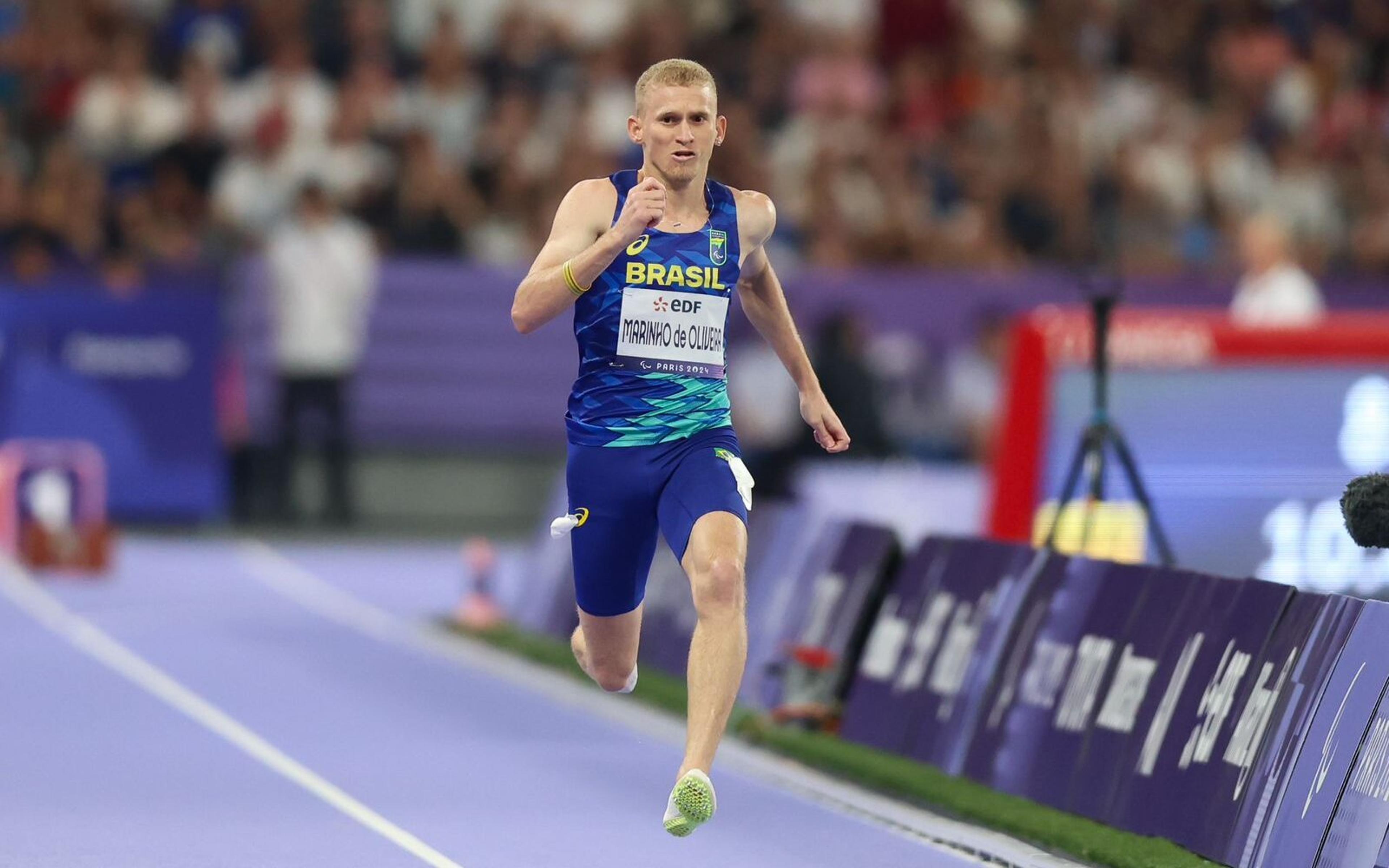 Joeferson Marinho conquista medalha de bronze nos 100m classe T12