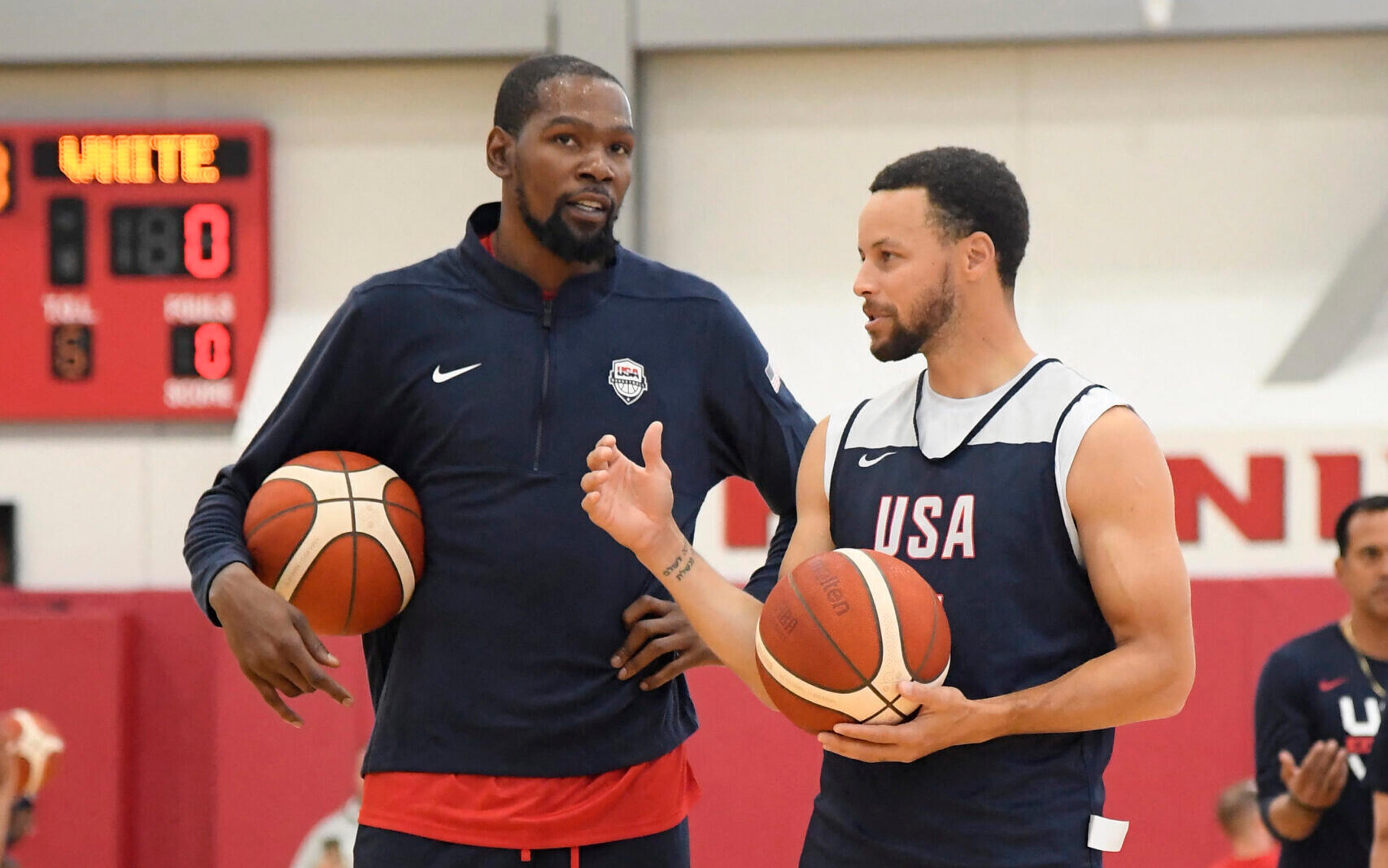 Kevin Durant deixa Stephen Curry fora de time ideal da NBA; veja