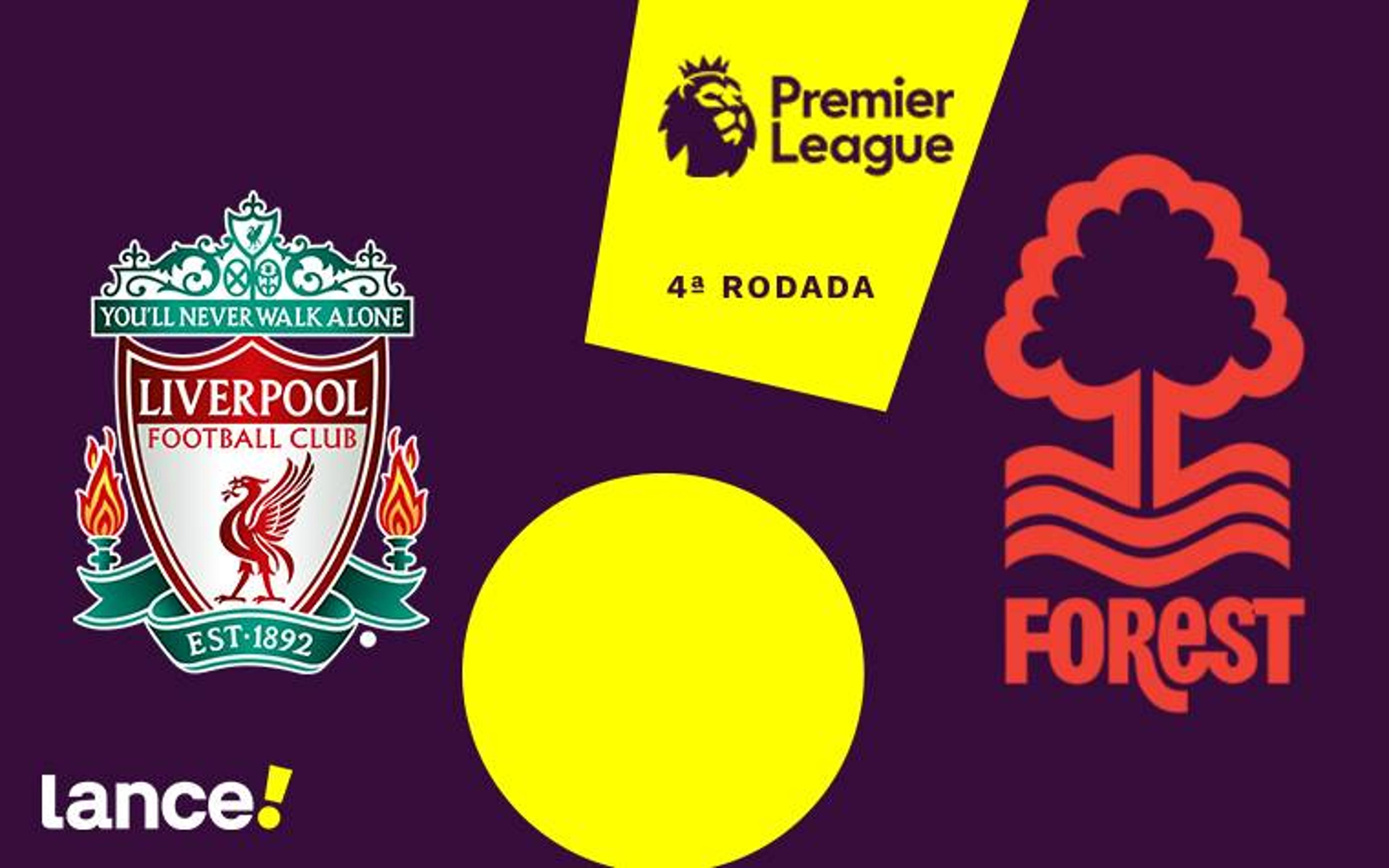 Liverpool x Nottingham Forest: onde assistir, horário e prováveis escalações do jogo pela Premier League