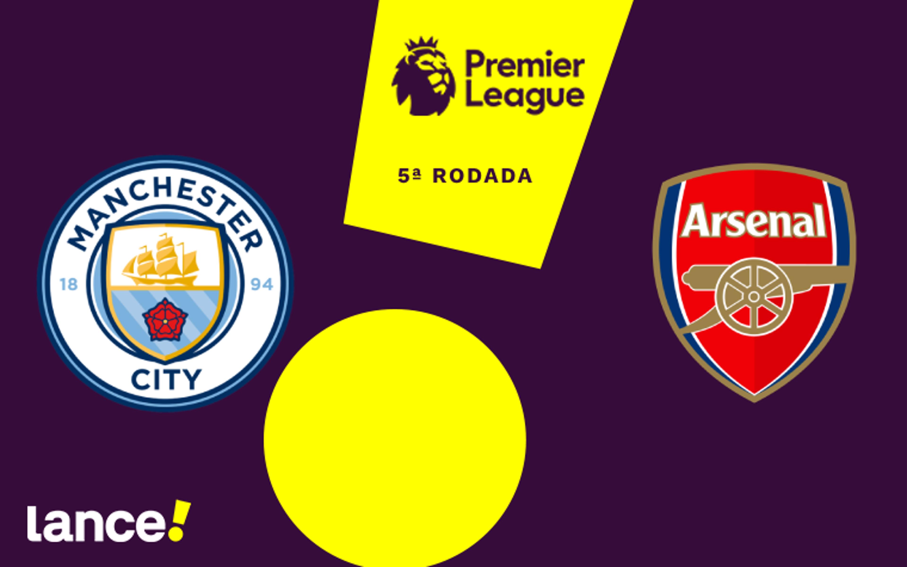 Manchester City x Arsenal: onde assistir, horário e escalações do jogo pela Premier League