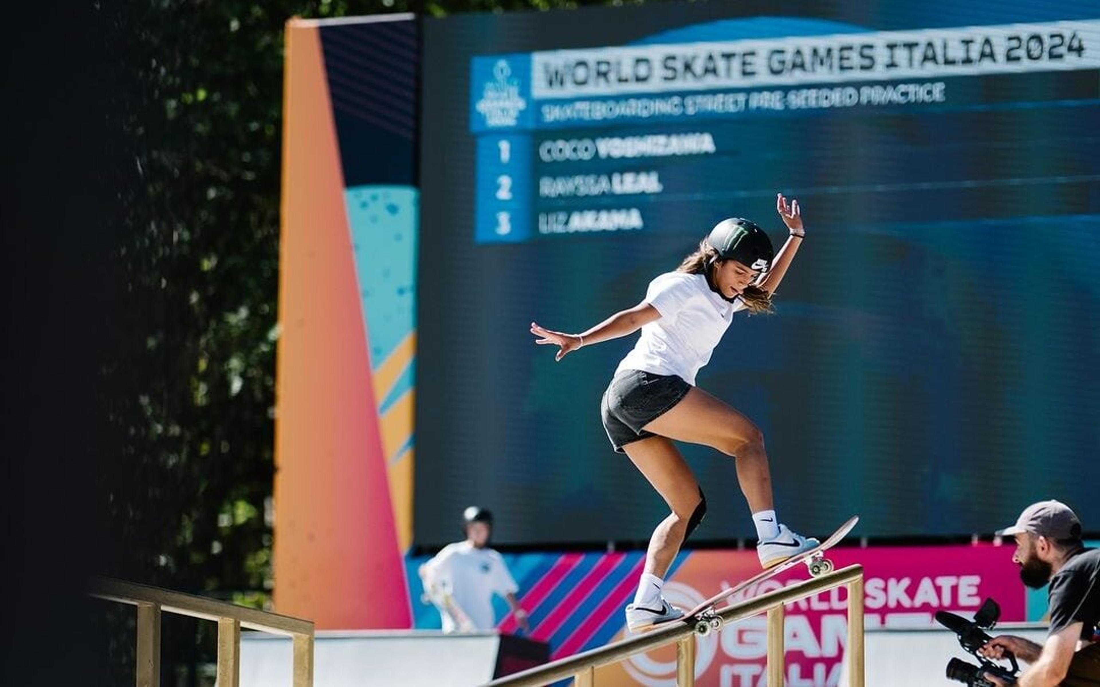 Rayssa Leal e Pâmela Rosa avançam à semifinal do Mundial de Skate em Roma