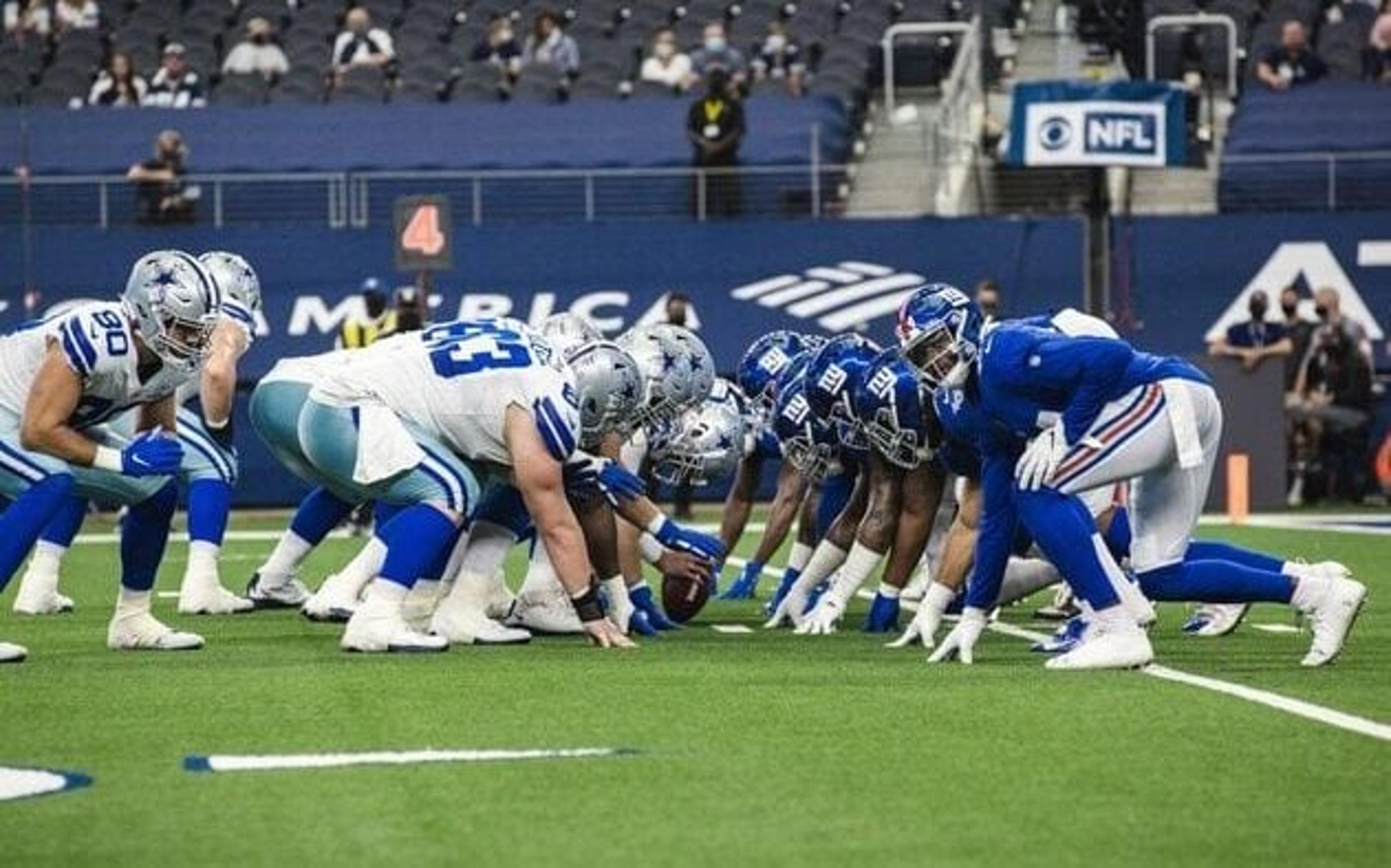 New York Giants x Dallas Cowboys: veja horário e onde assistir ao jogo da semana três da NFL