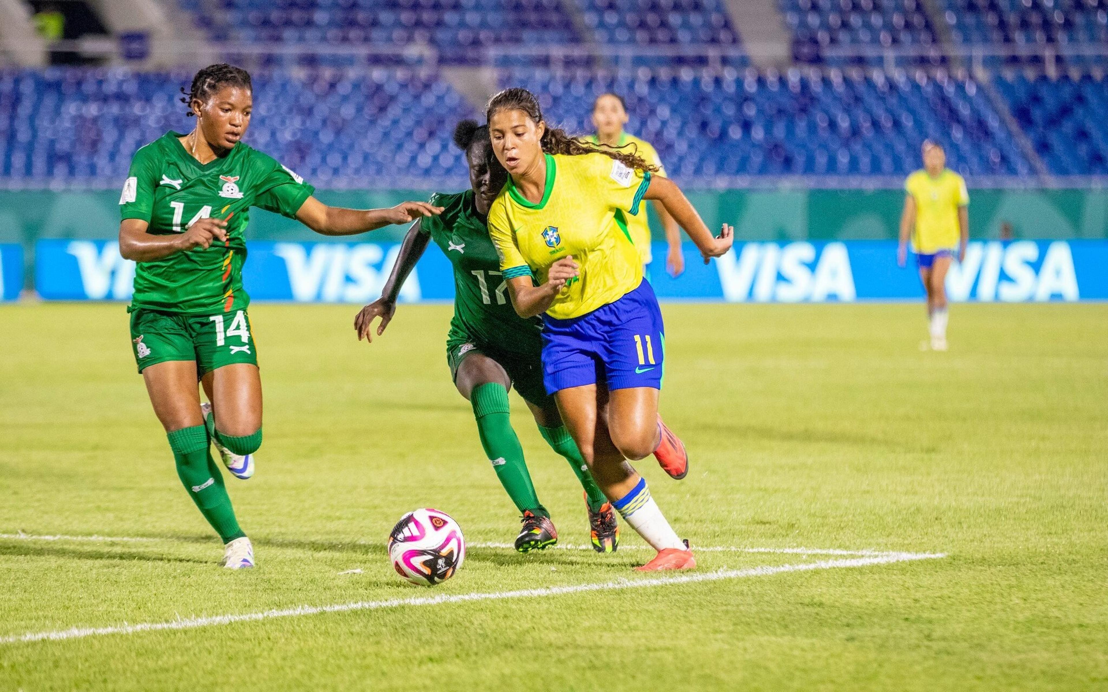 Brasil vence Zâmbia na estreia da Copa do Mundo Feminina Sub-17