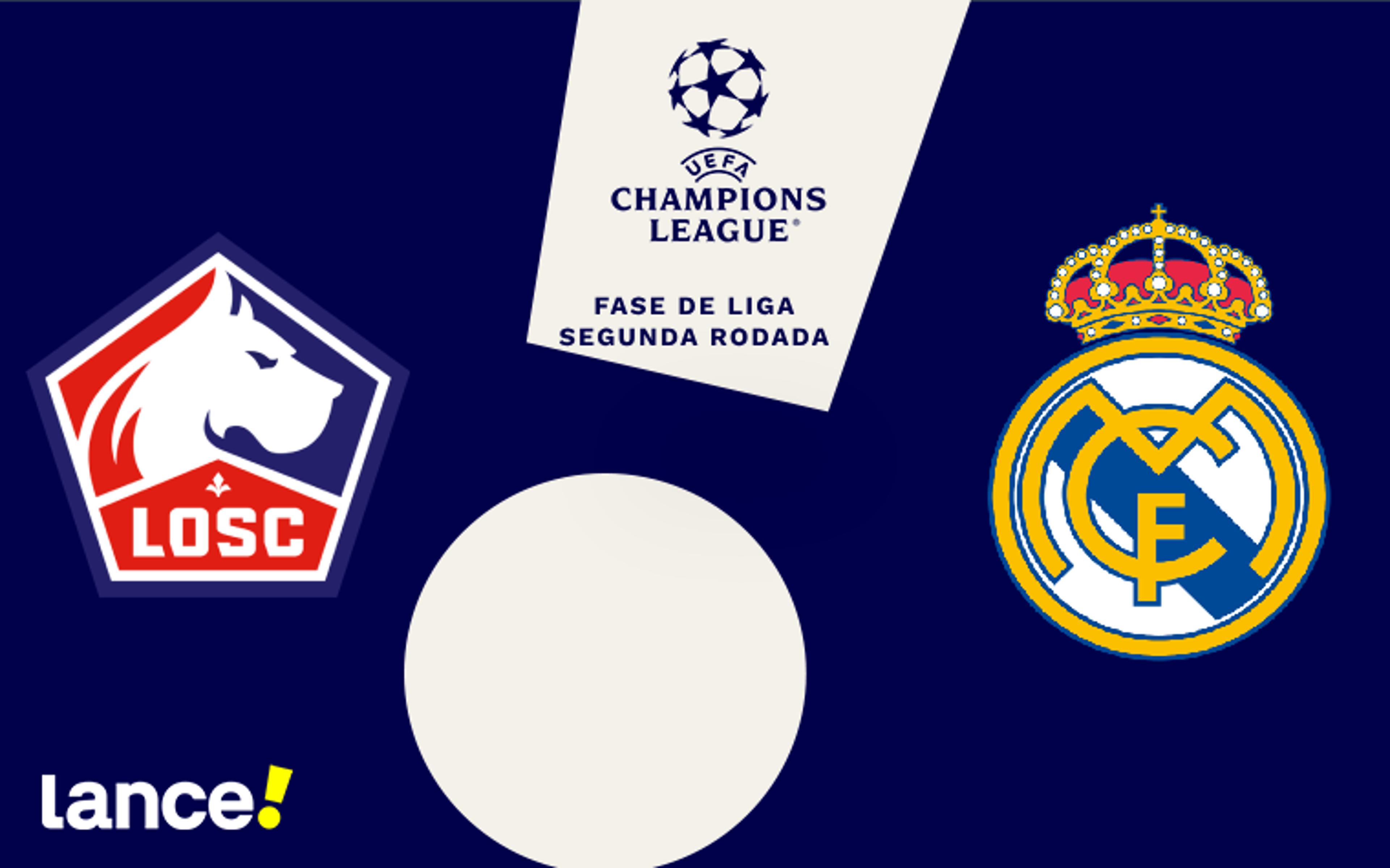 Lille x Real Madrid: onde assistir, horário e prováveis escalações