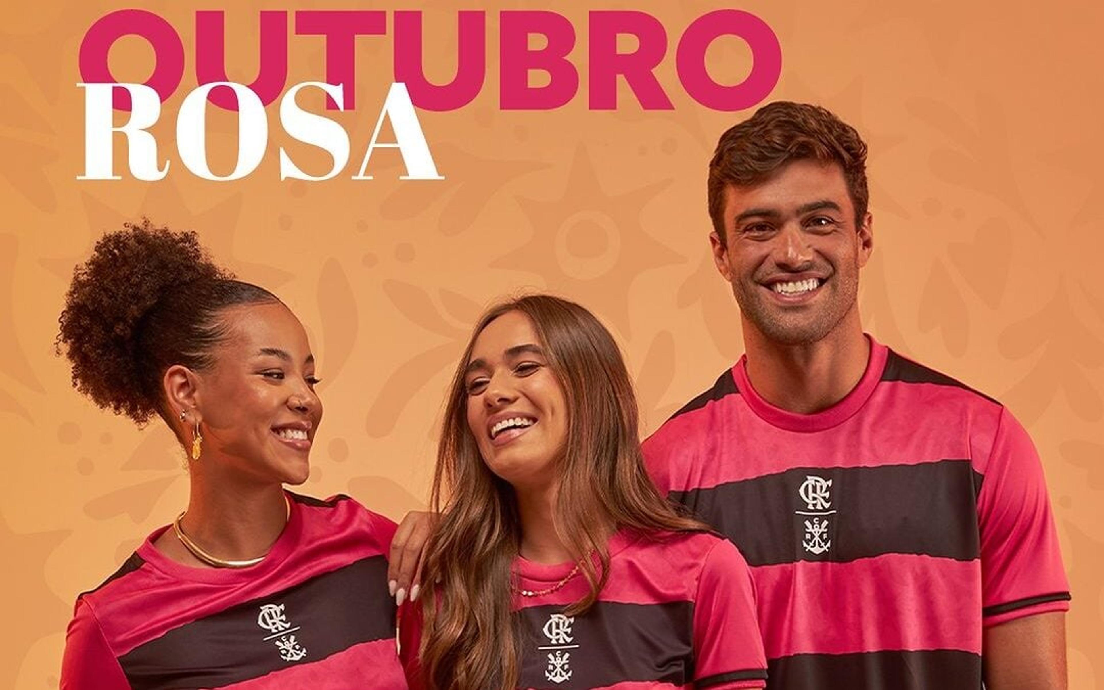 Flamengo lança camisa em apoio ao outubro rosa pelo sétimo ano seguido; veja imagens