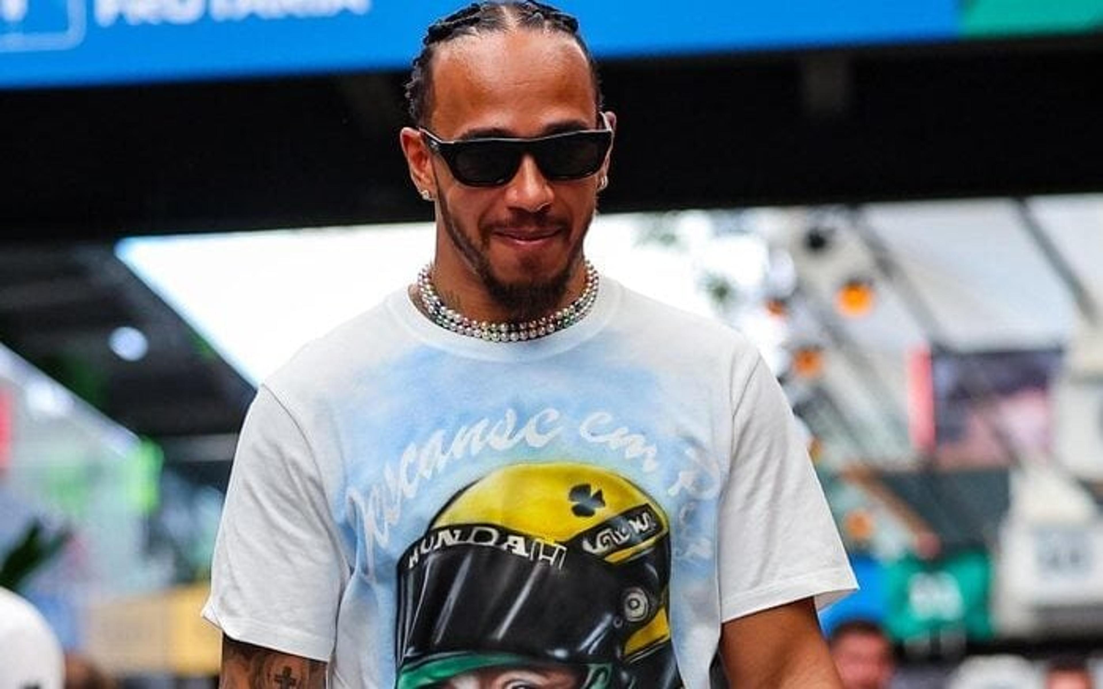 Hamilton homenageia Senna e Brasil em Interlagos