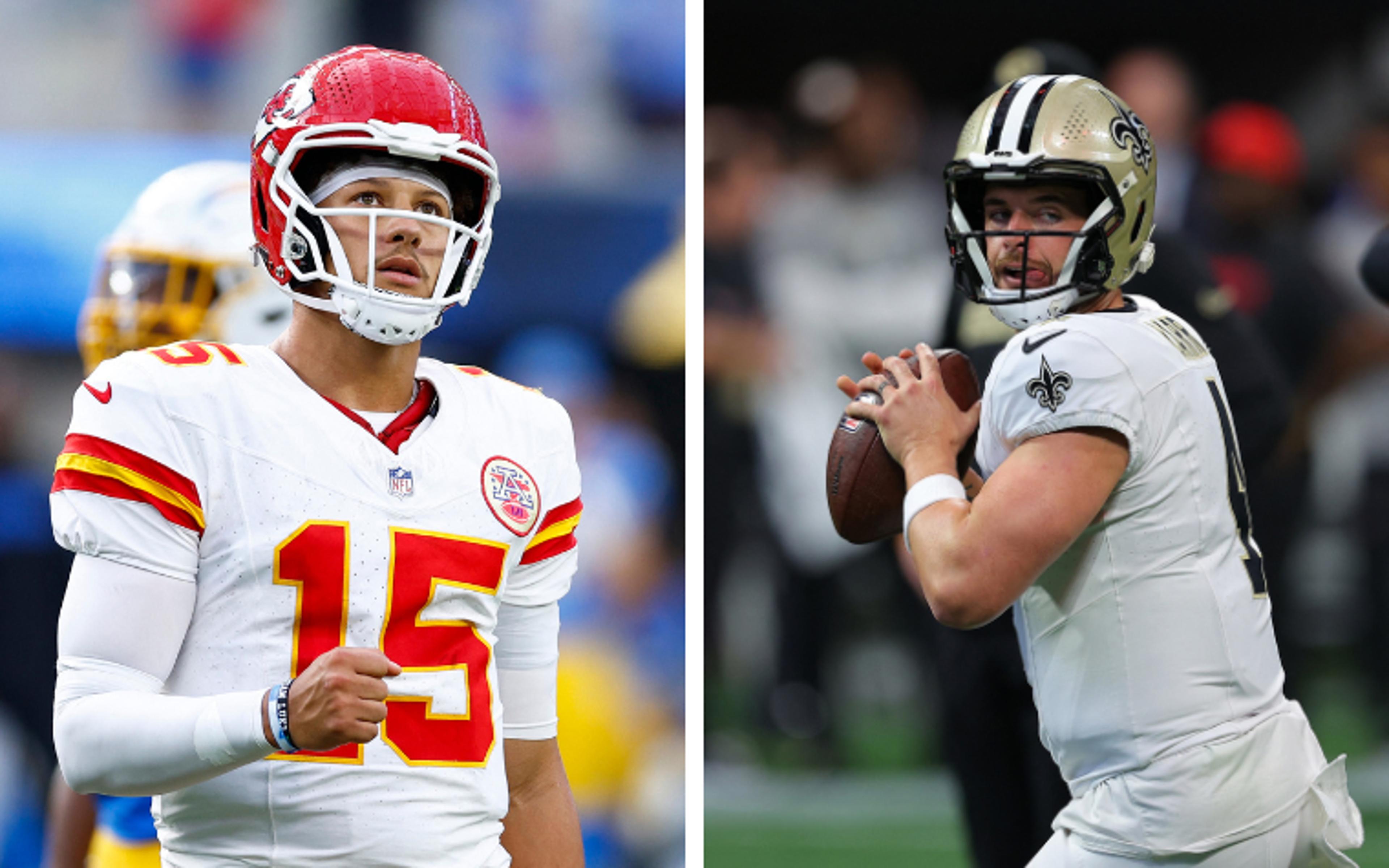 Chiefs x Saints: veja horário e onde assistir ao jogo da NFL