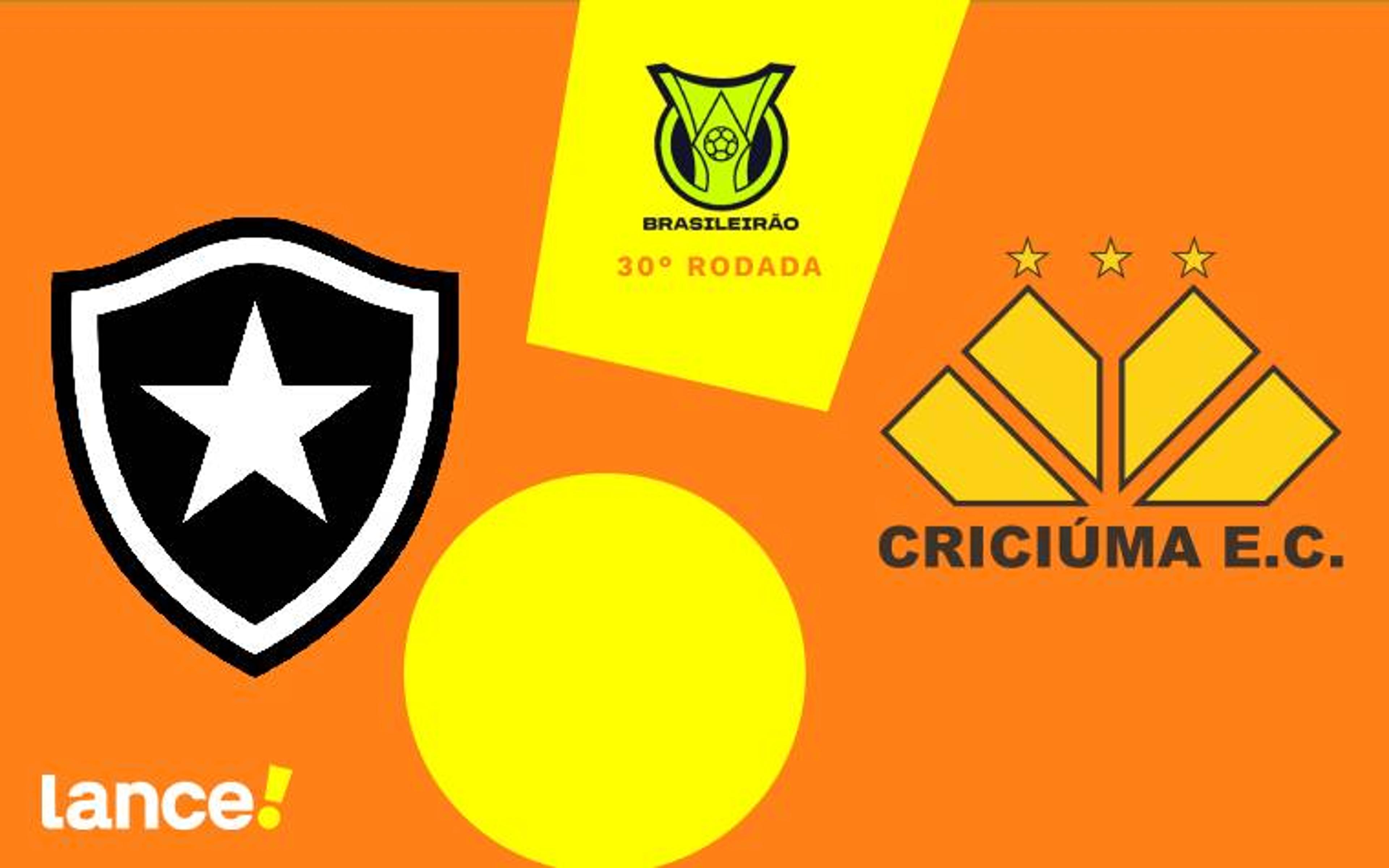 Botafogo x Criciúma: onde assistir, horário e prováveis escalações