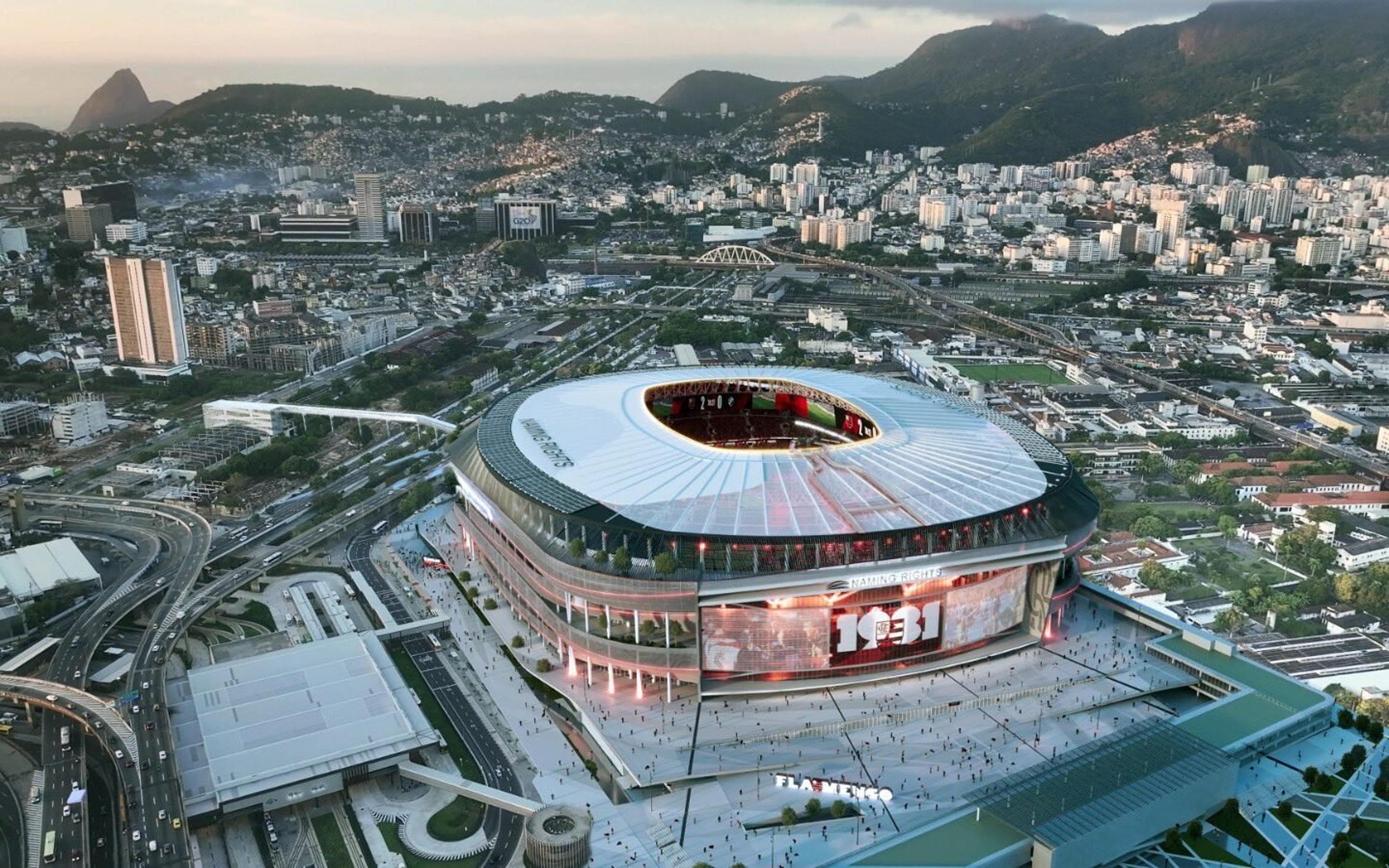 Novo estádio do Flamengo terá quase o dobro da altura do Maracanã