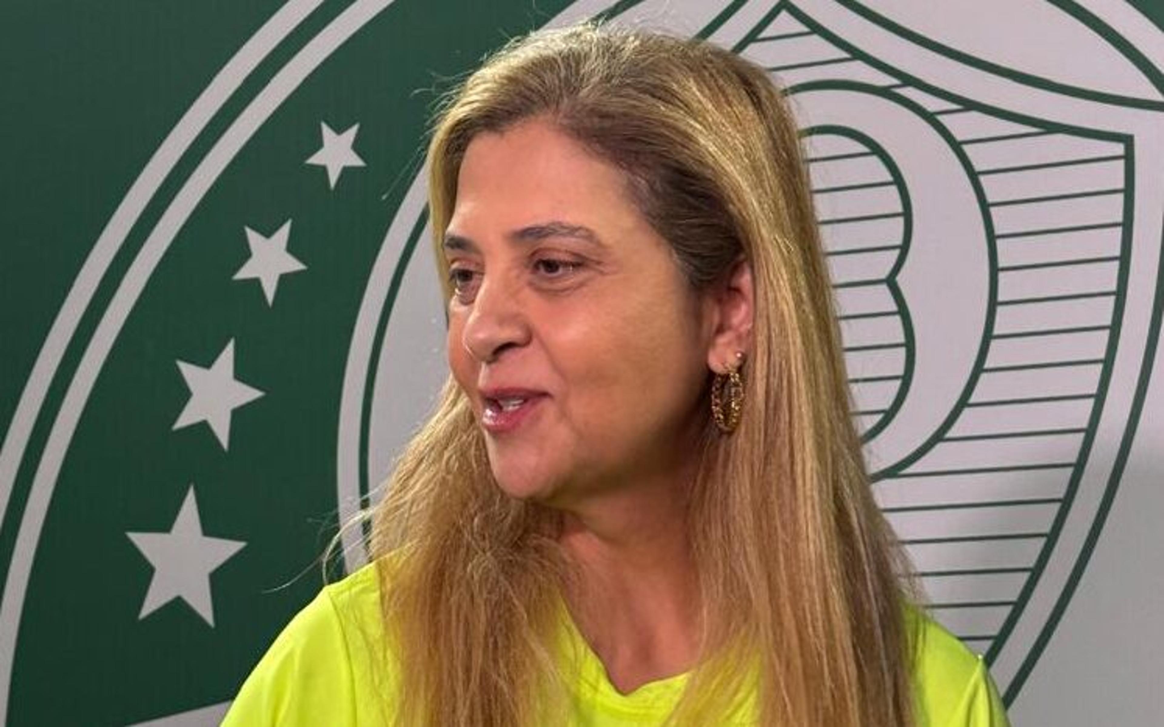 Leila Pereira revela planos para reforços e comenta renovação de Abel no Palmeiras