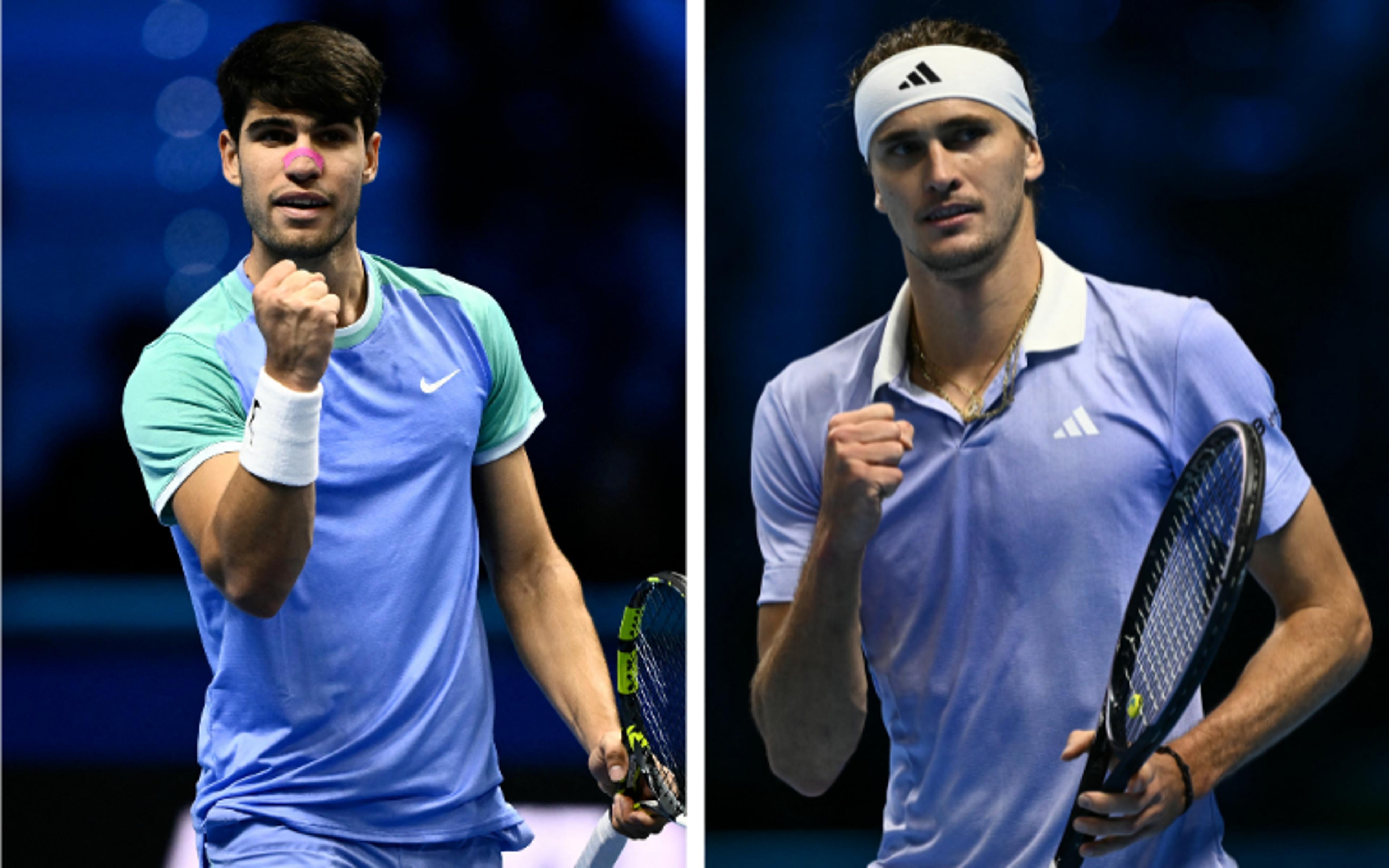 Alcaraz x Zverev: onde assistir e horário da partida do ATP Finals