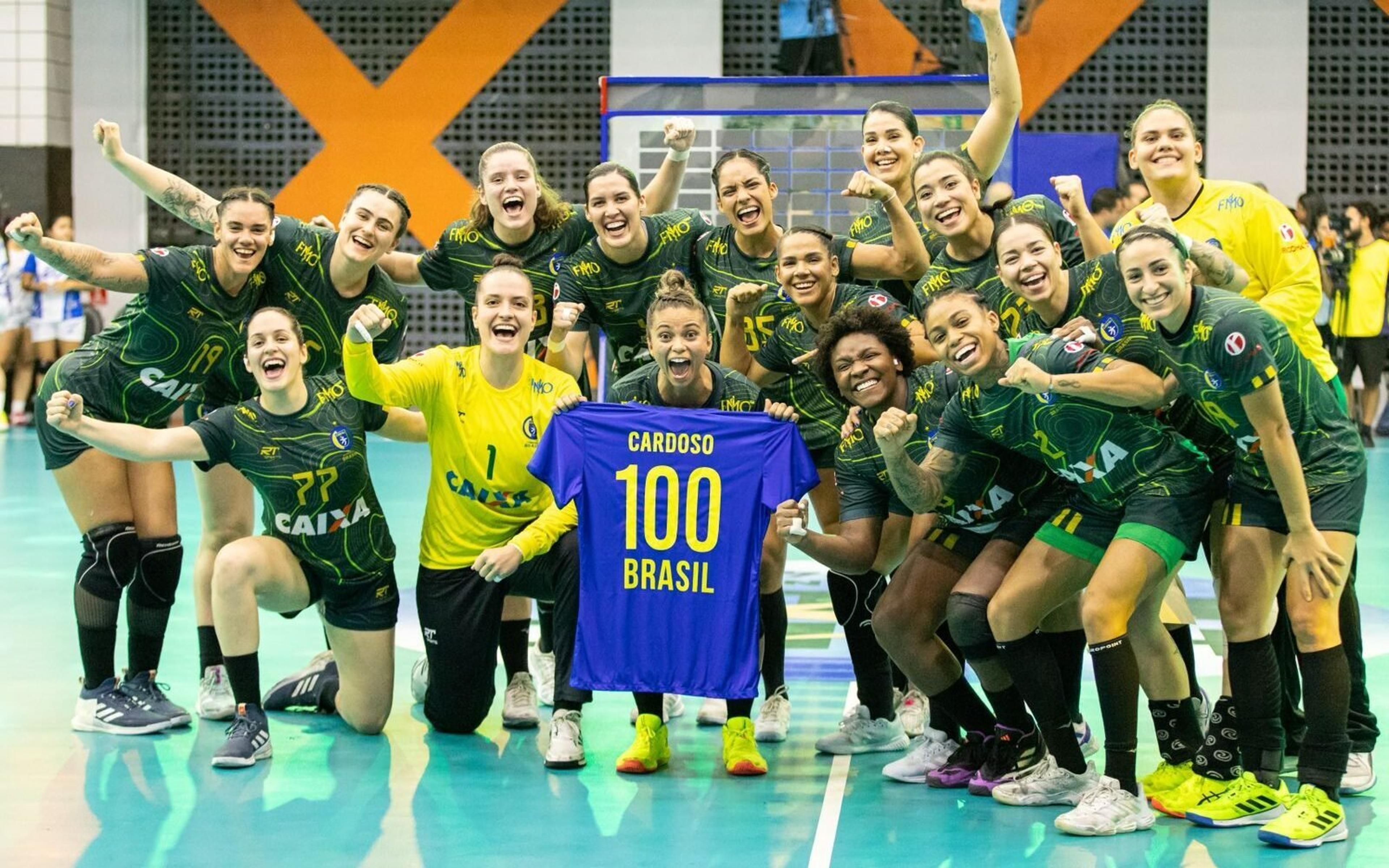 Brasil atropela El Salvador e garante vaga no Mundial de handebol em 2025