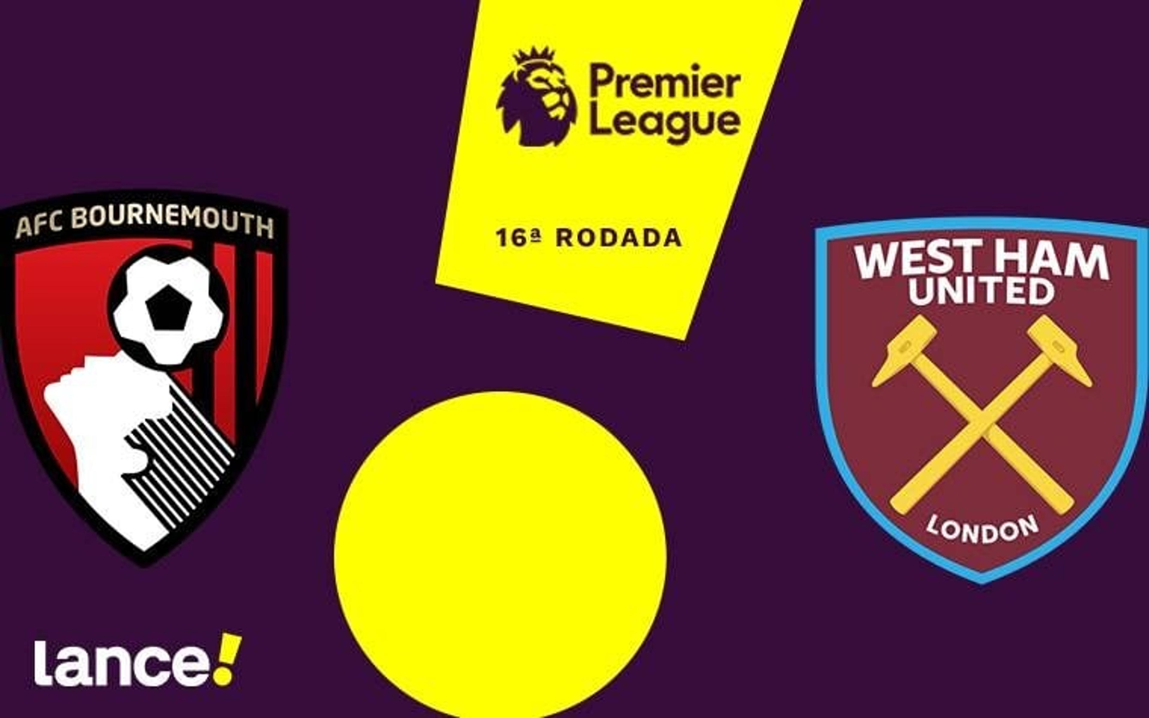 Bournemouth x West Ham: onde assistir, horário e escalações do jogo pela Premier League