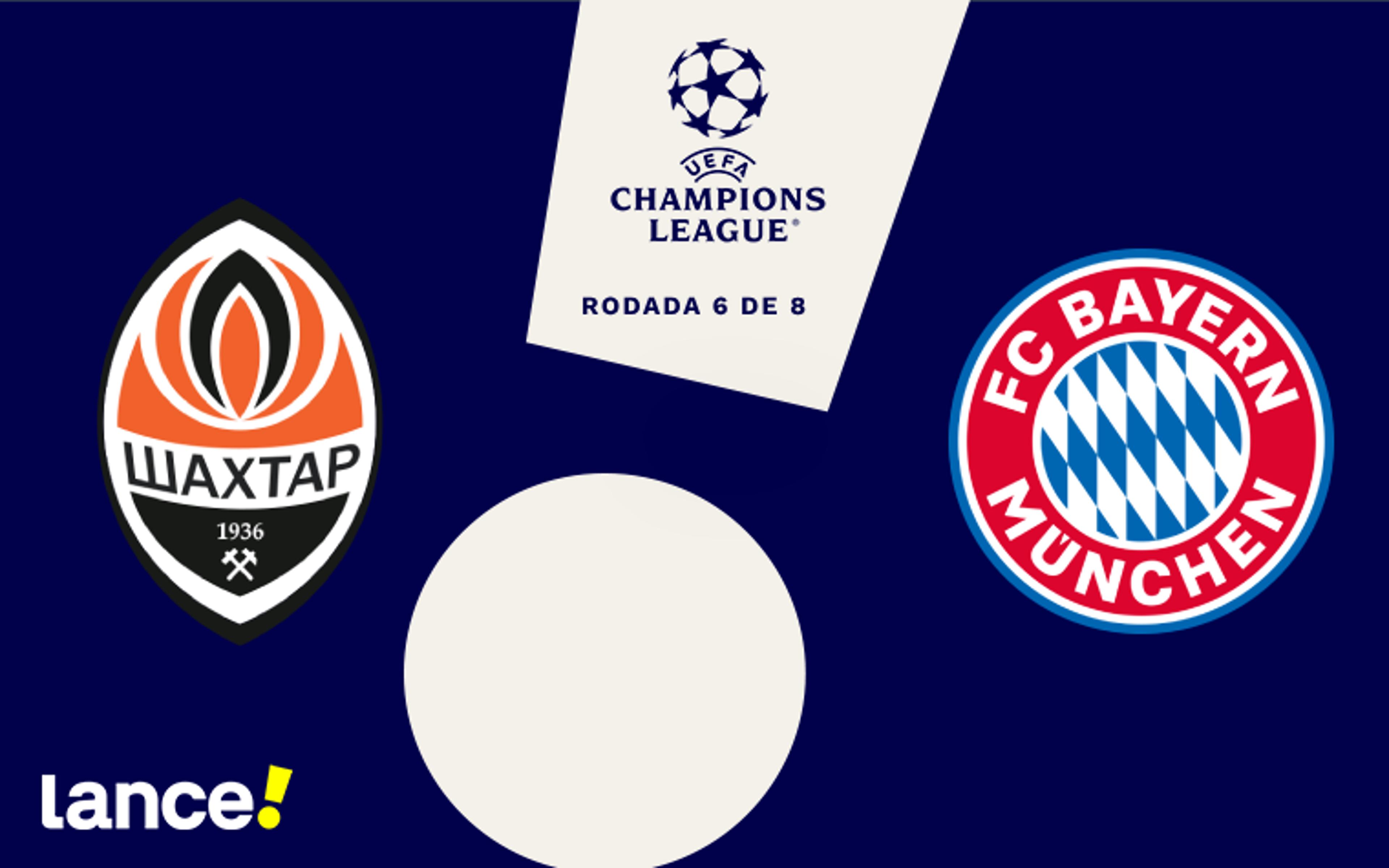 Shakhtar Donetsk x Bayern de Munique: onde assistir, horário e prováveis escalações