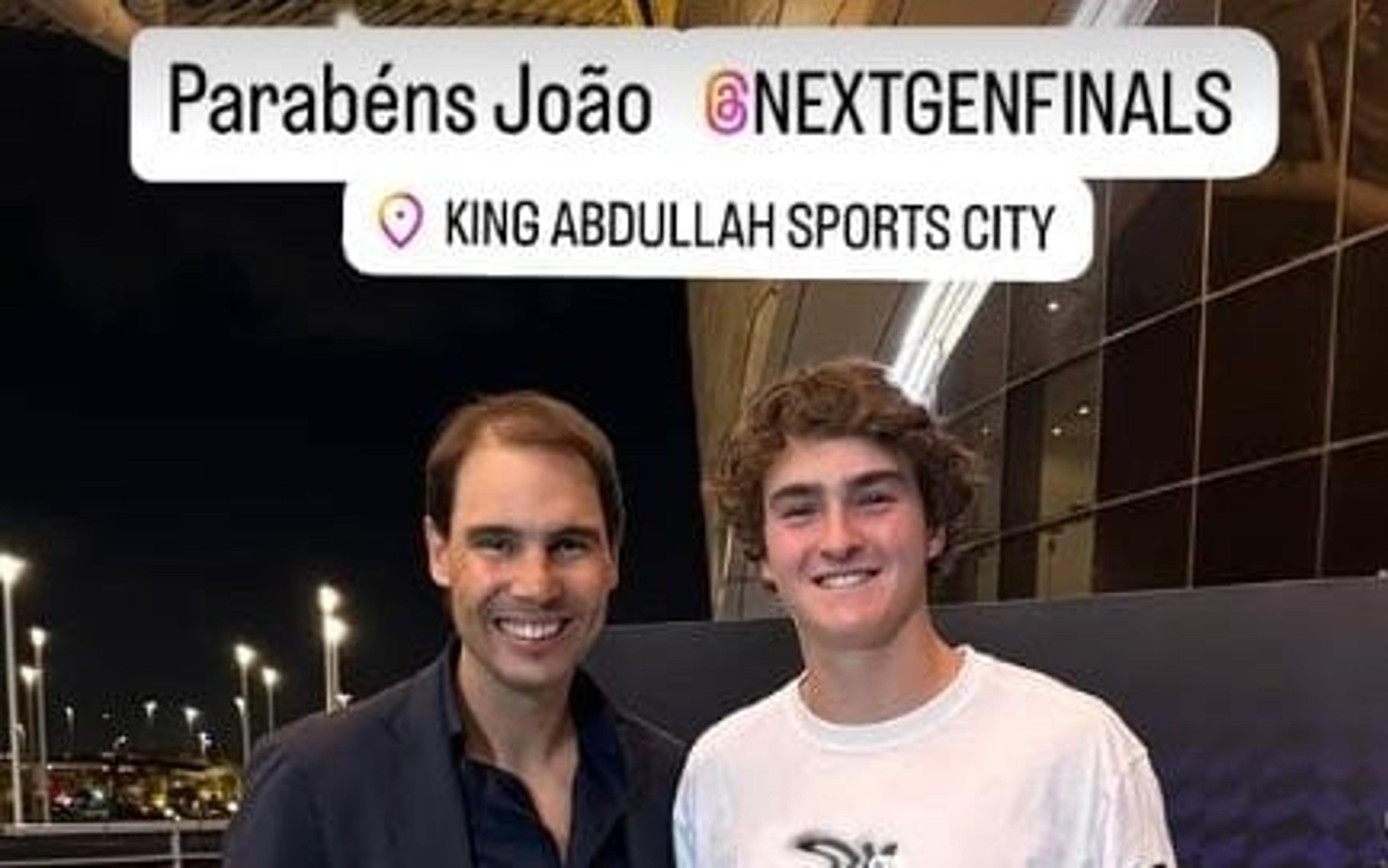 Inspiração Nadal parabeniza o campeão João Fonseca