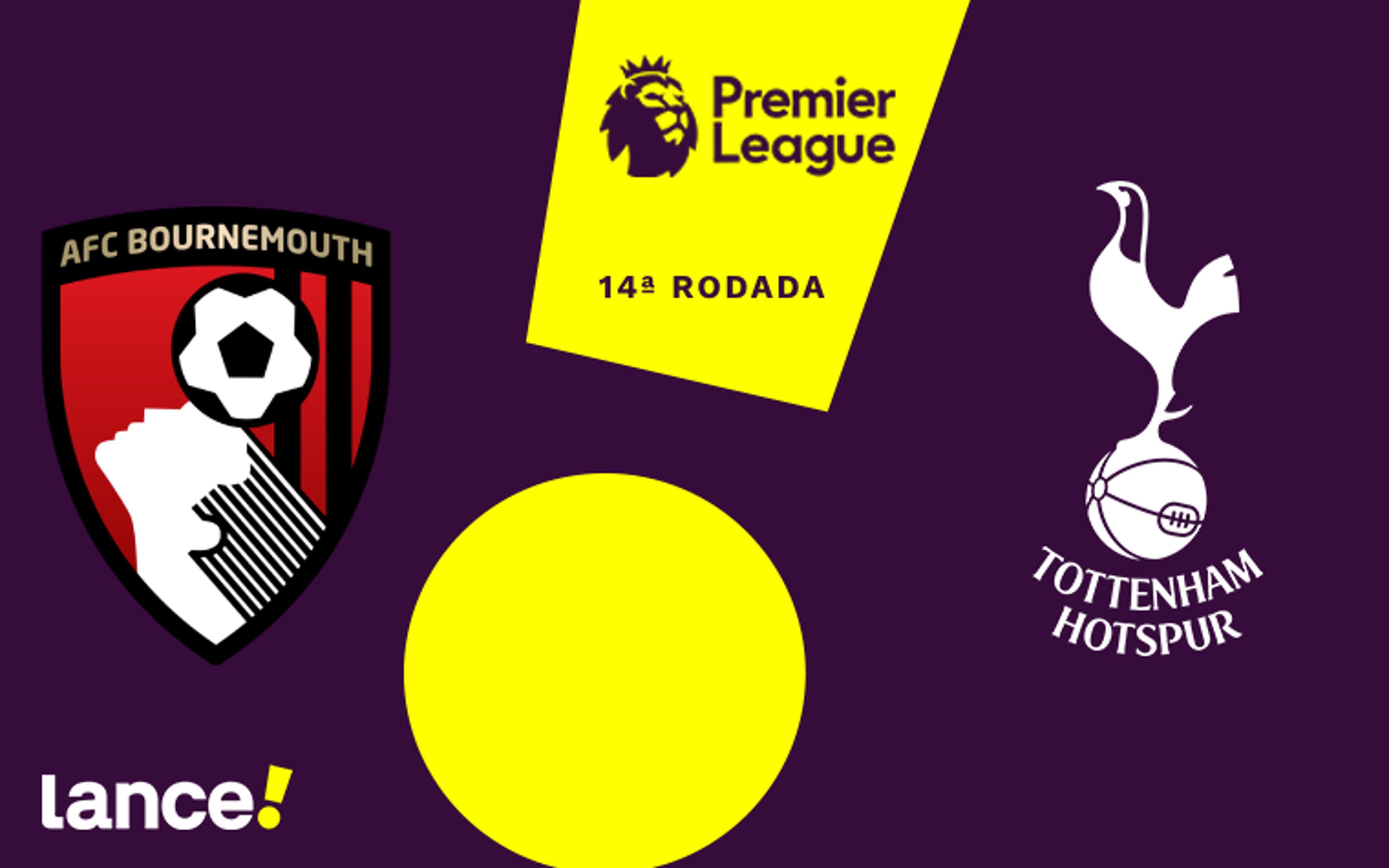 Bournemouth x Tottenham: onde assistir ao vivo, horário e escalações do jogo pela Premier League