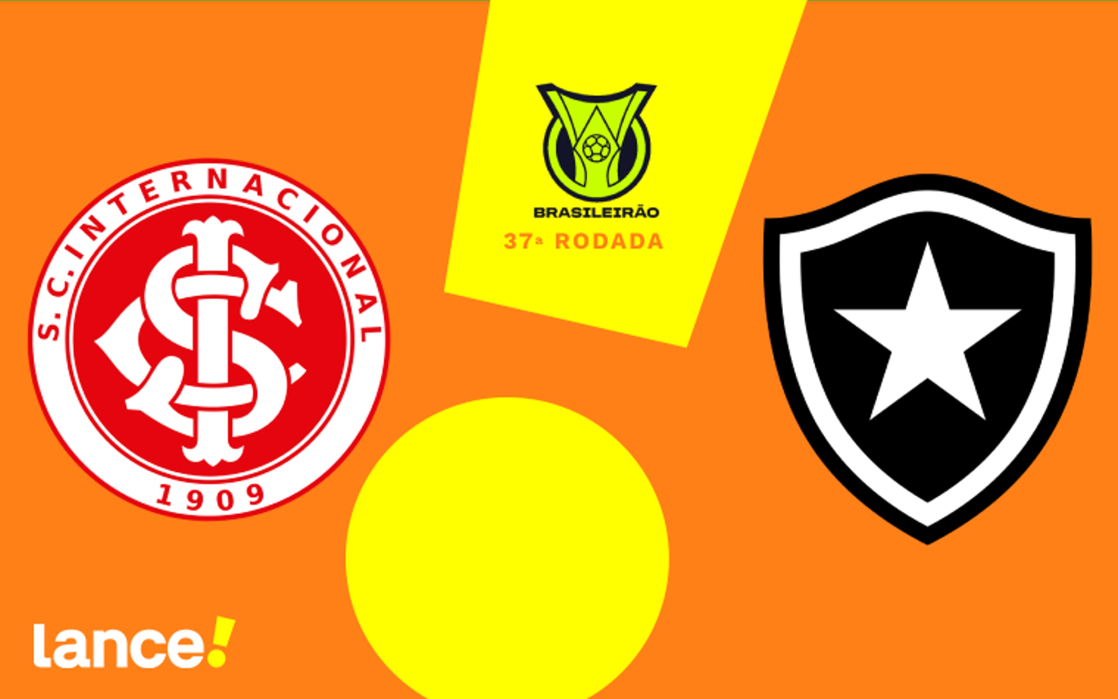 Internacional x Botafogo: onde assistir, horário e prováveis escalações do jogo pelo Brasileirão