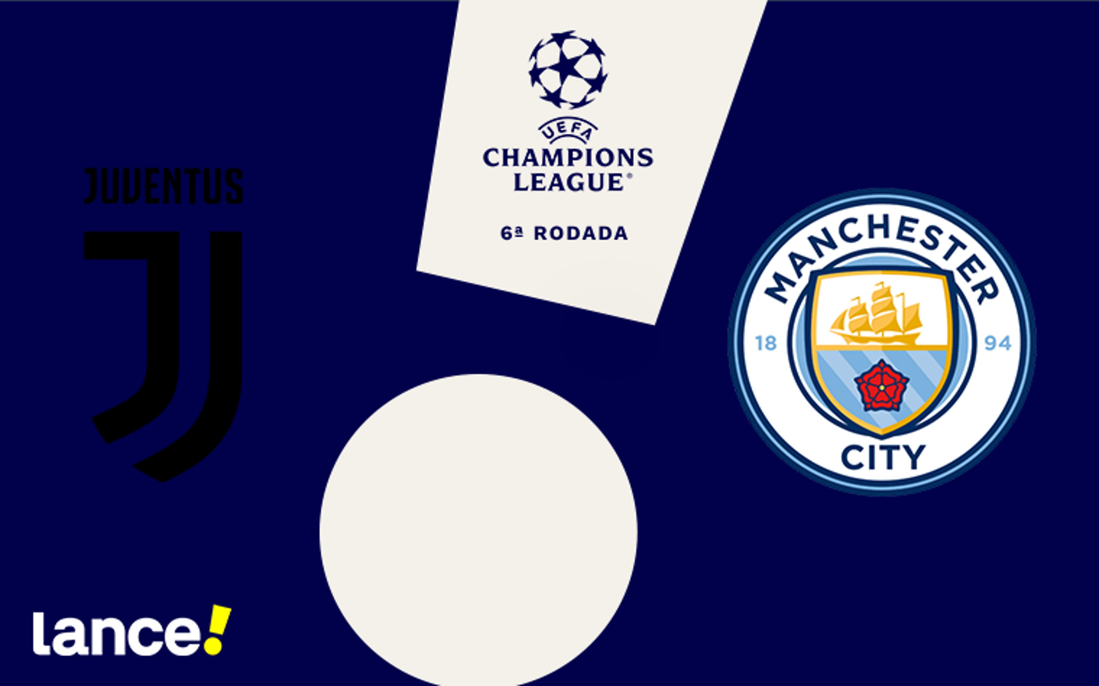 Juventus x Manchester City: onde assistir, horário e escalações do jogo pela Champions League