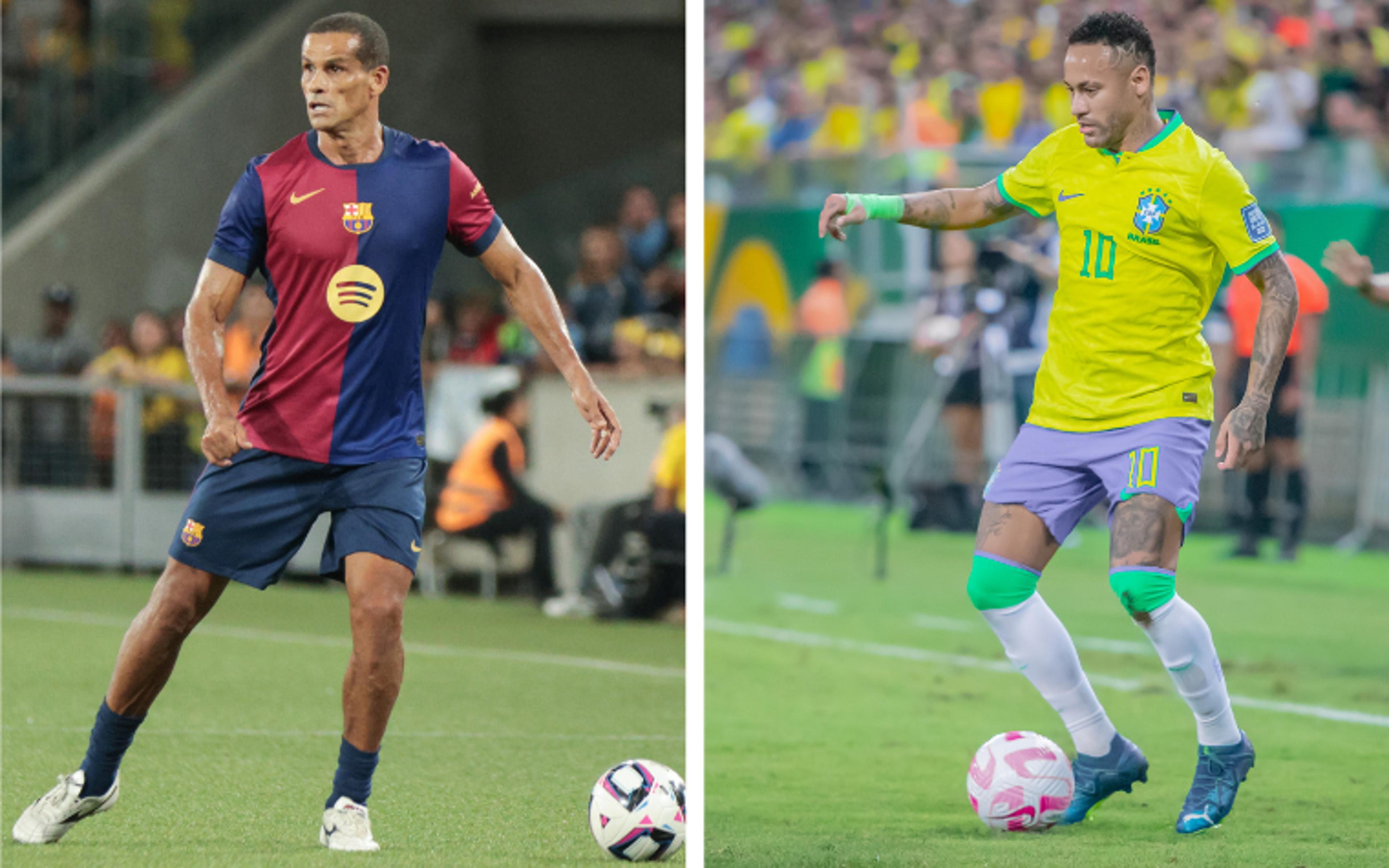 Quem foi melhor no auge? Compare os números de Rivaldo e Neymar