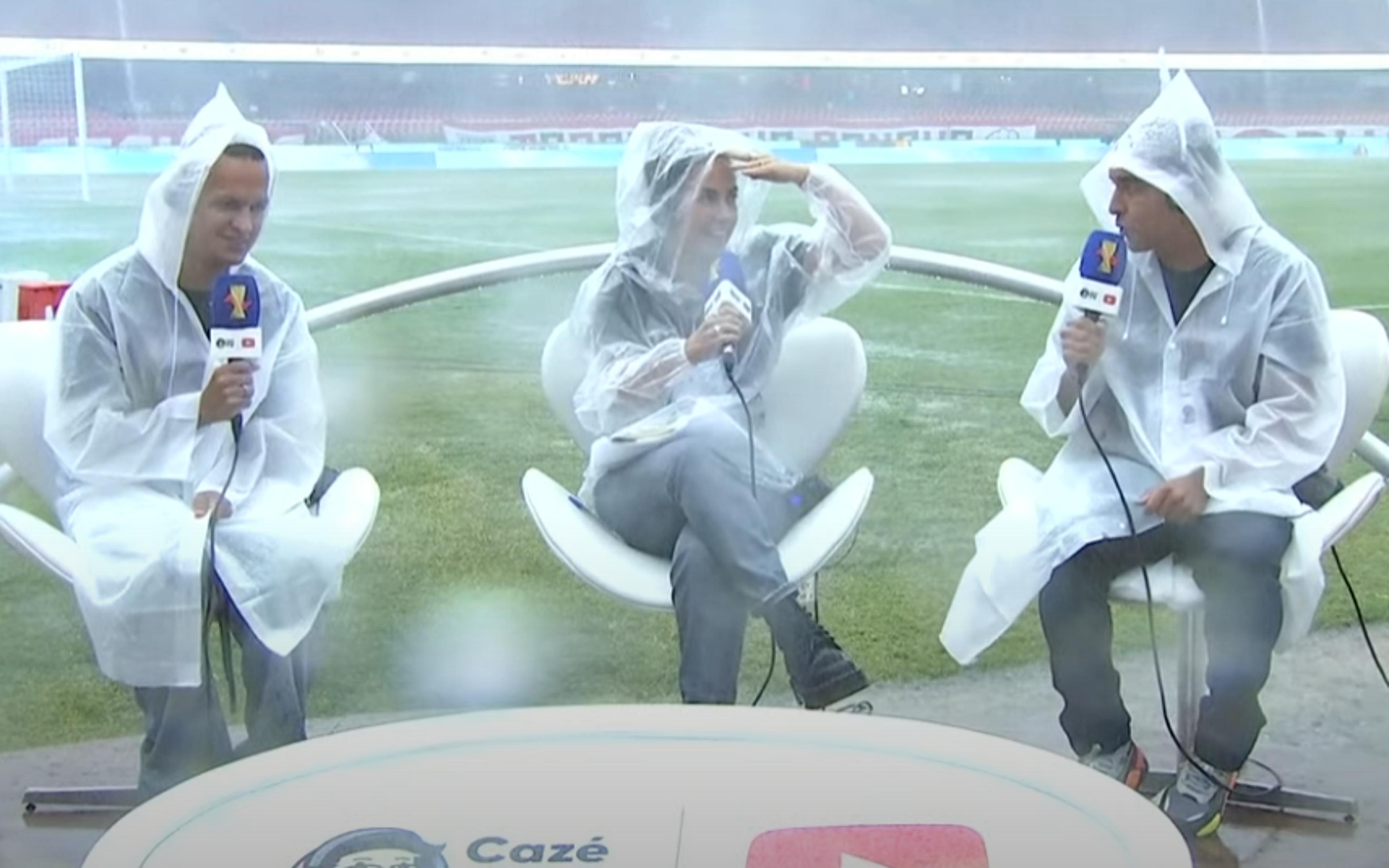 Ídolos de Corinthians e São Paulo comentam Majestoso na CazéTV, sob muita chuva