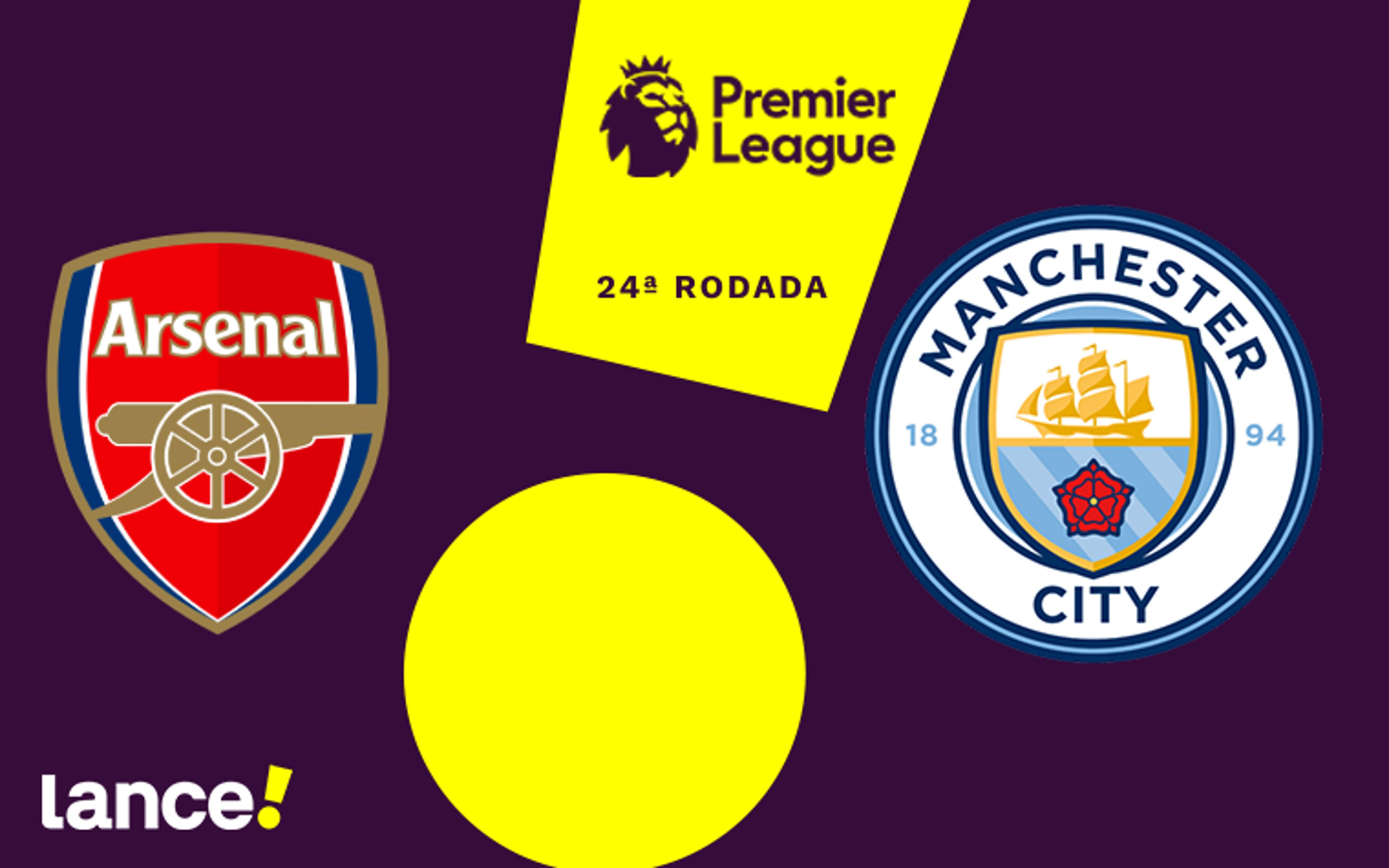 Arsenal x Manchester City: onde assistir, horário e escalações do jogo pela Premier League