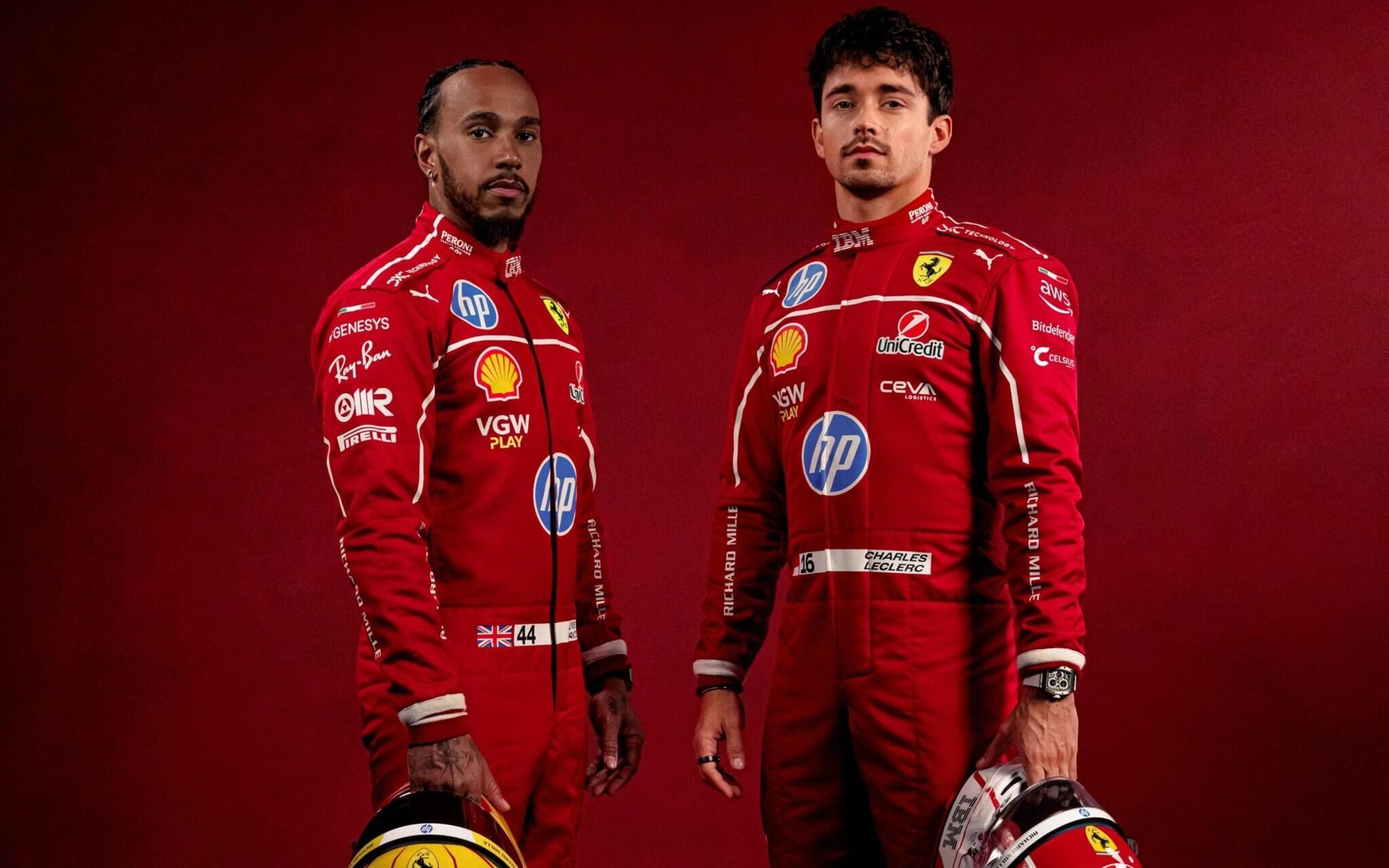 Ferrari divulga primeiras imagens de Hamilton e Leclerc