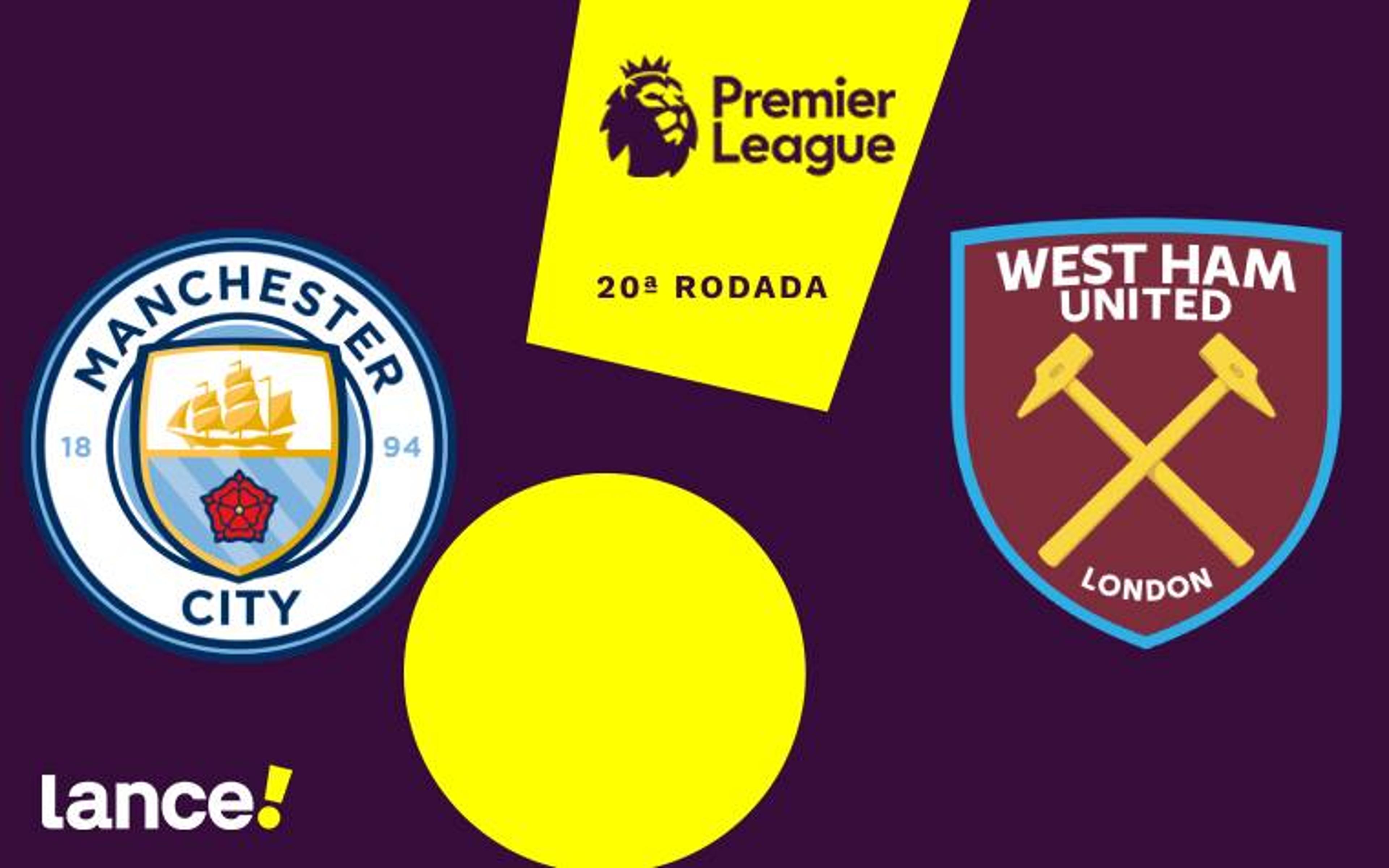 Manchester City x West Ham: onde assistir, horário e escalações do jogo pela Premier League