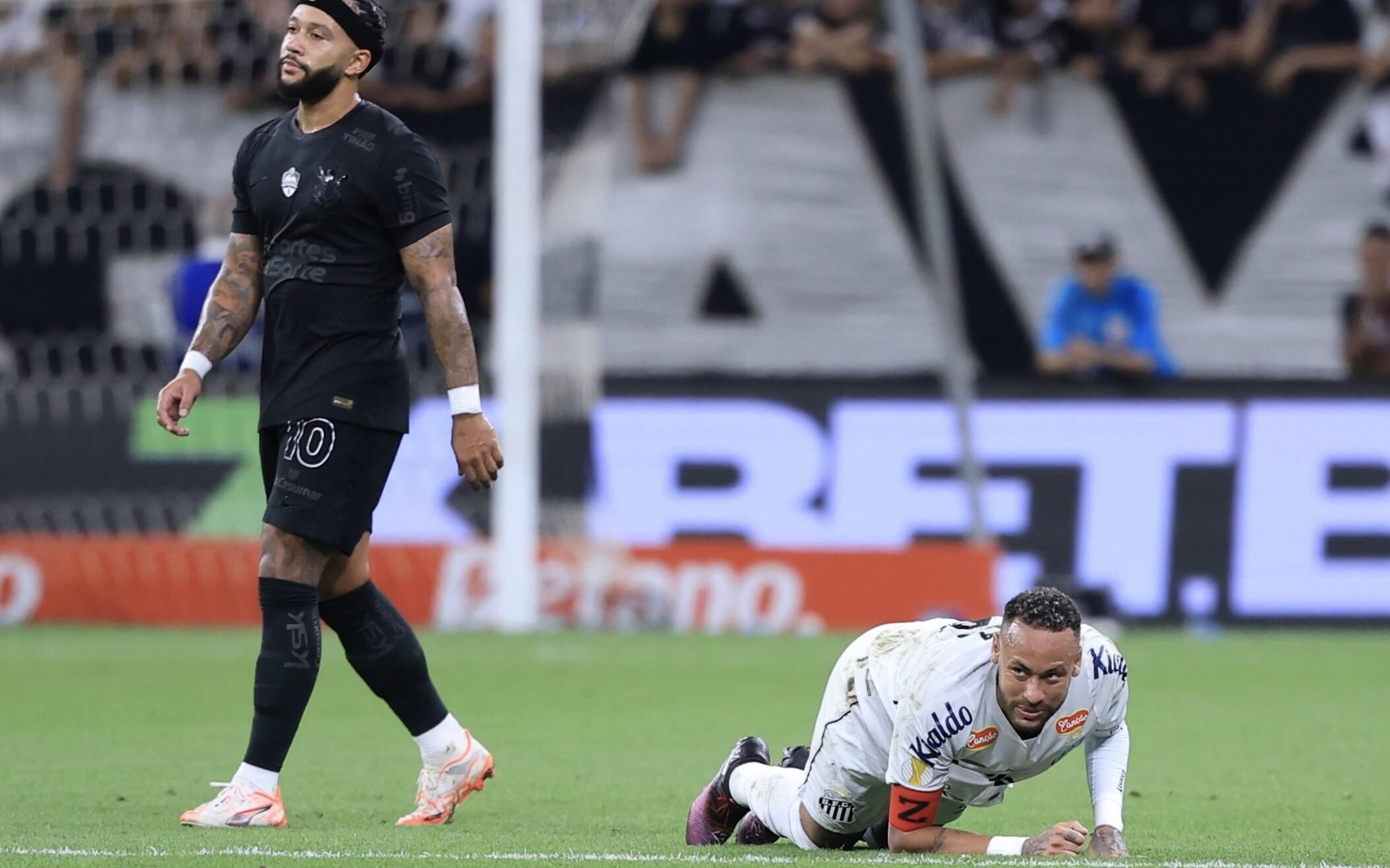 Provocações, faltas e ‘resenha’ com Memphis: o 1º clássico de Neymar com o Santos