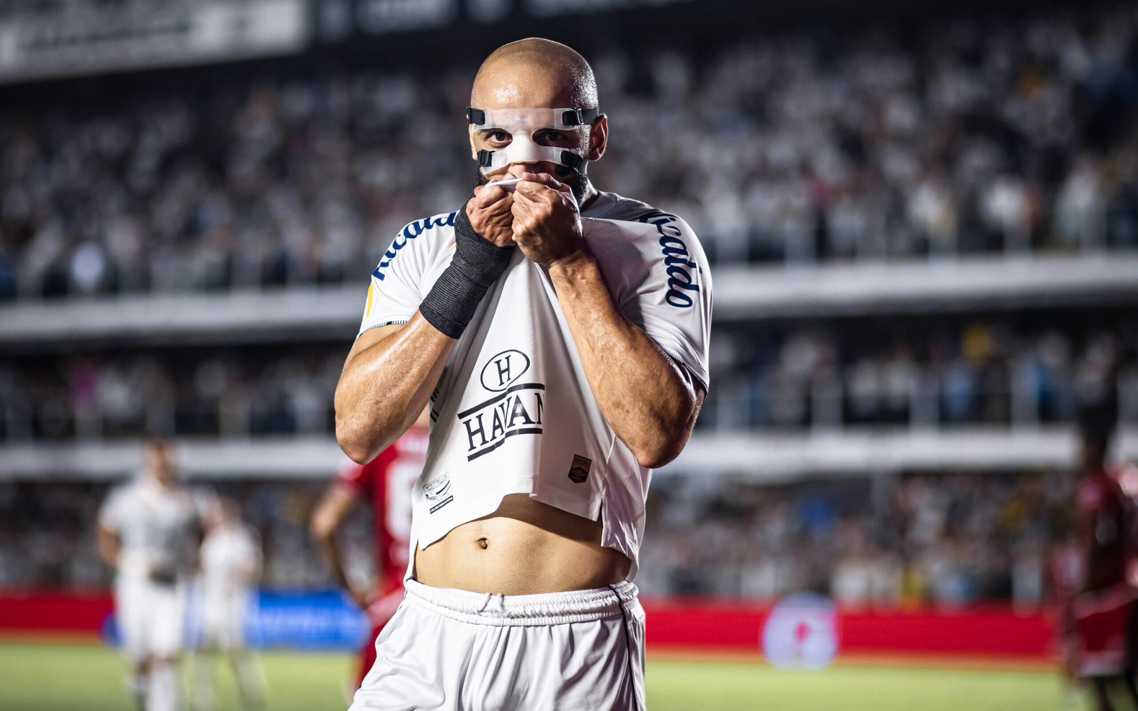 Saiba quanto tempo falta para Thaciano, do Santos, retirar a proteção nasal