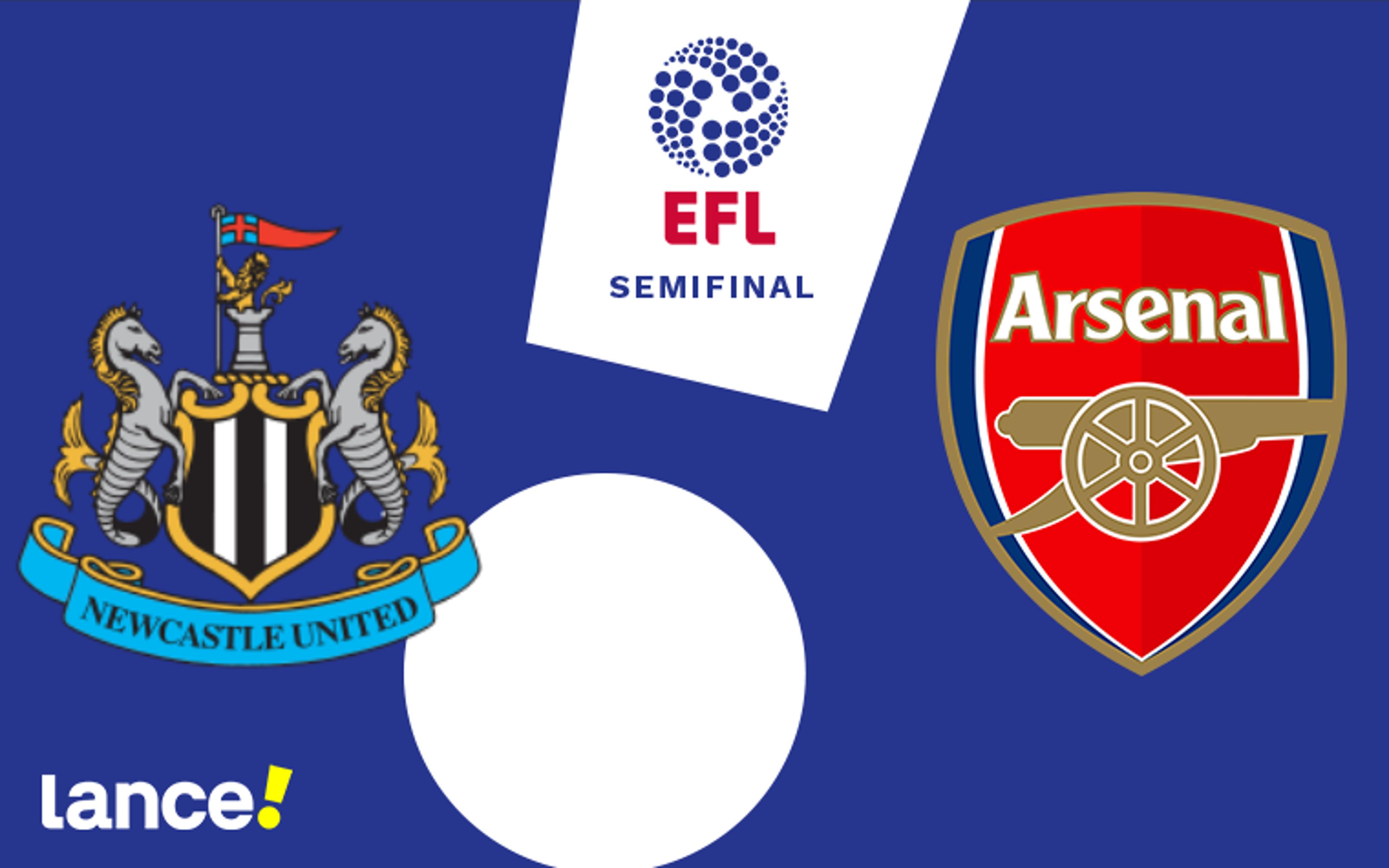 Newcastle x Arsenal: onde assistir, horário e escalações do jogo pela Copa da Liga Inglesa