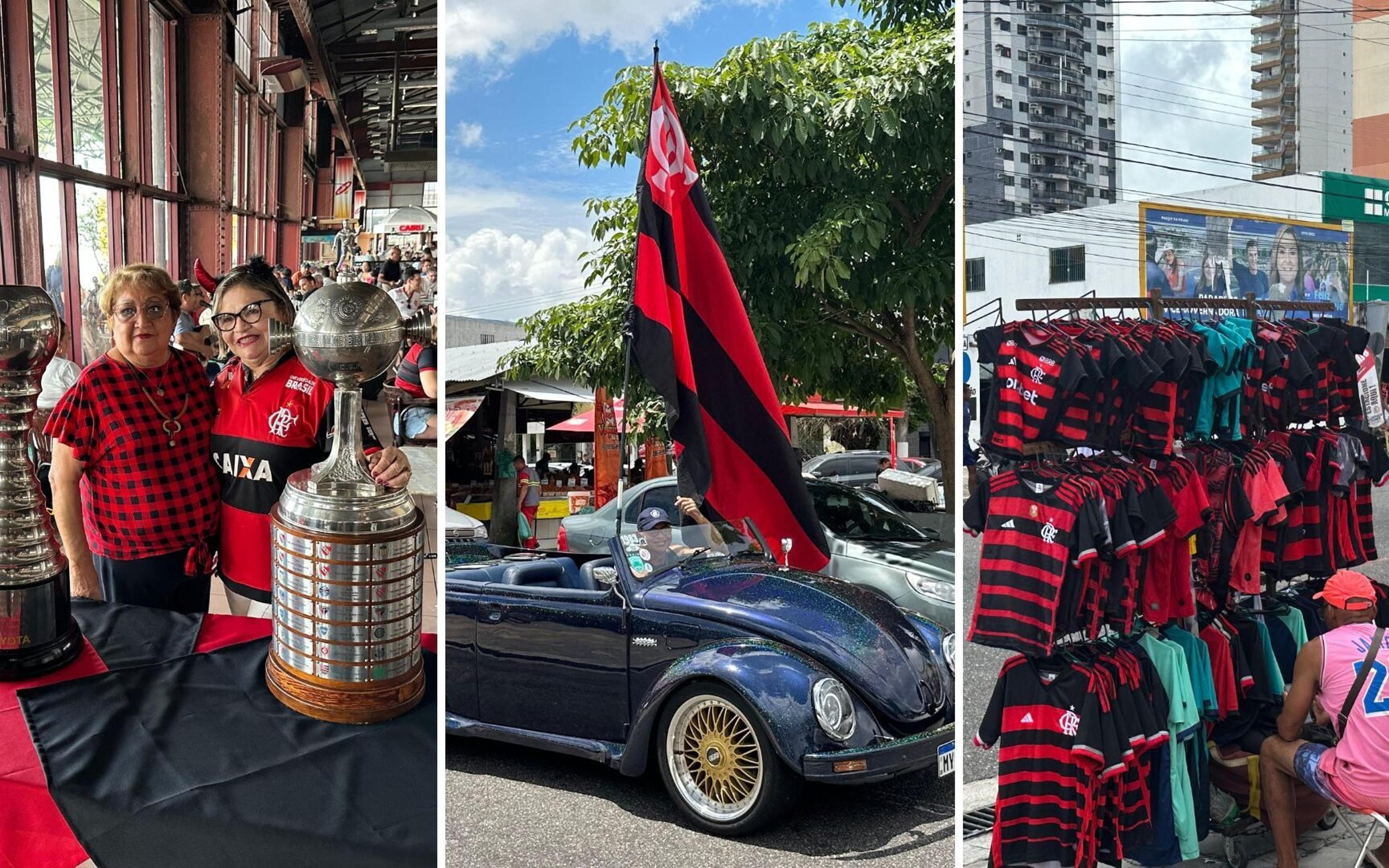 Euforia rubro-negra: torcedores do Flamengo fazem a festa em Belém