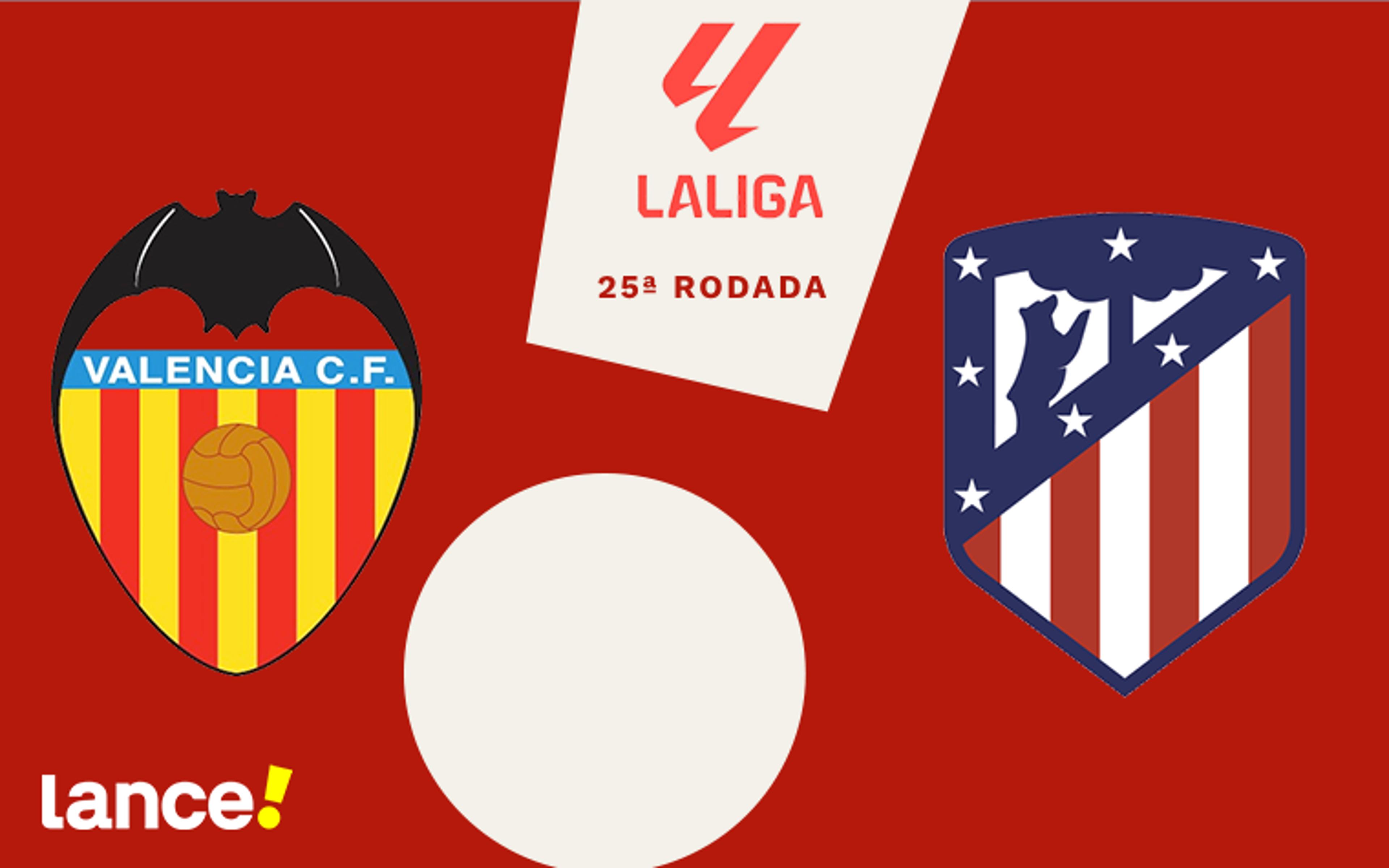 Valencia x Atlético de Madrid: onde assistir, horário e prováveis escalações do jogo pela LaLiga