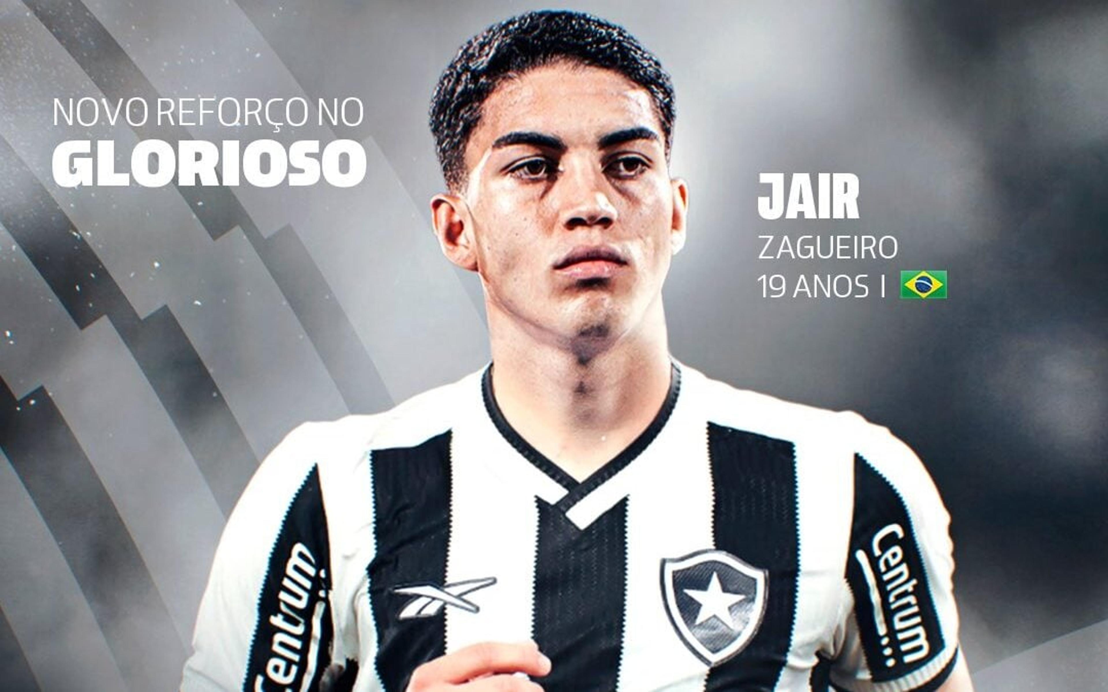 Mercado da Bola: Botafogo anuncia a contratação do zagueiro Jair