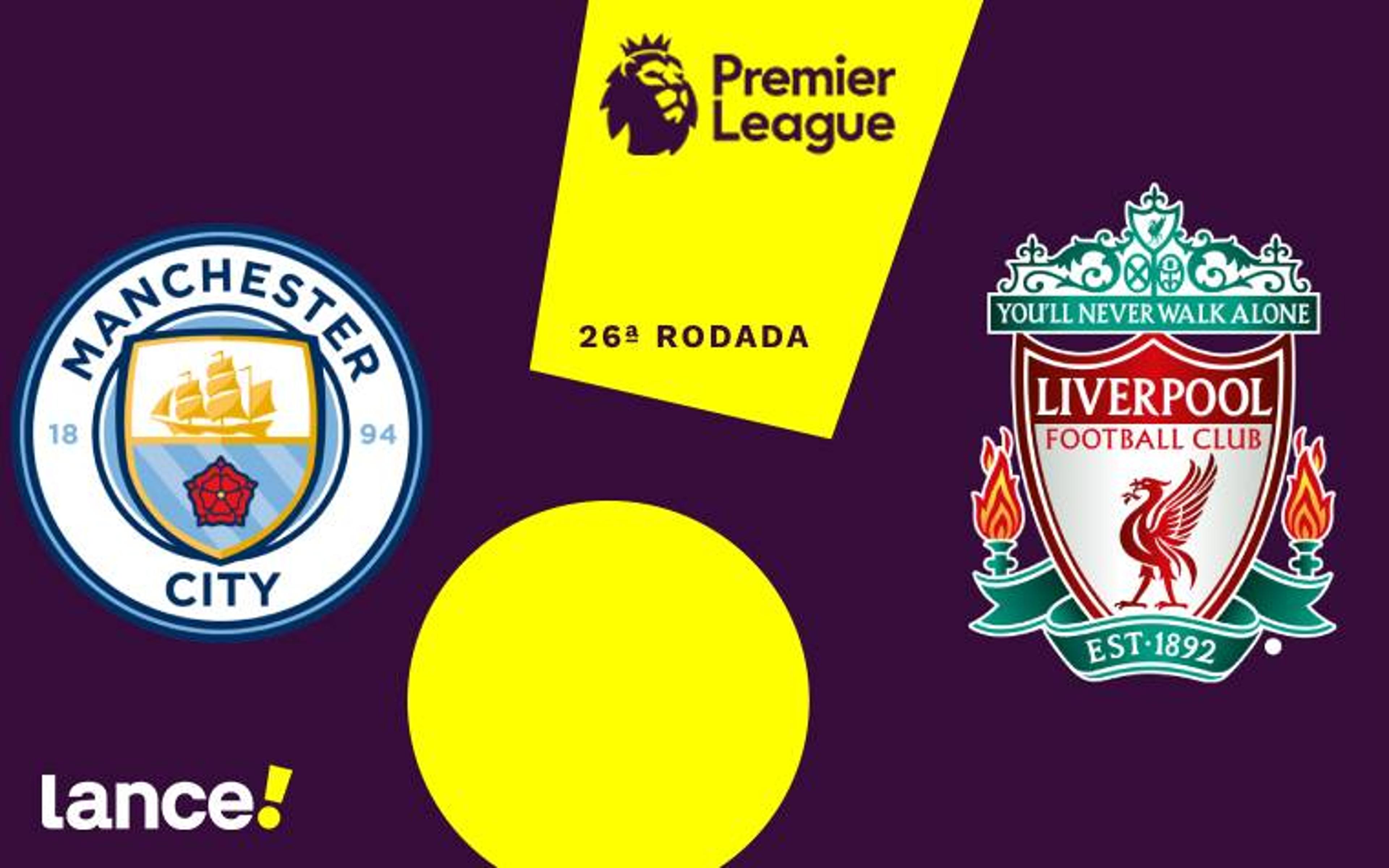 Manchester City x Liverpool: onde assistir, horário e escalações do jogo pela Premier League