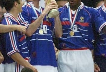 Seleção francesa campeã a da Copa do Mundo de 1998